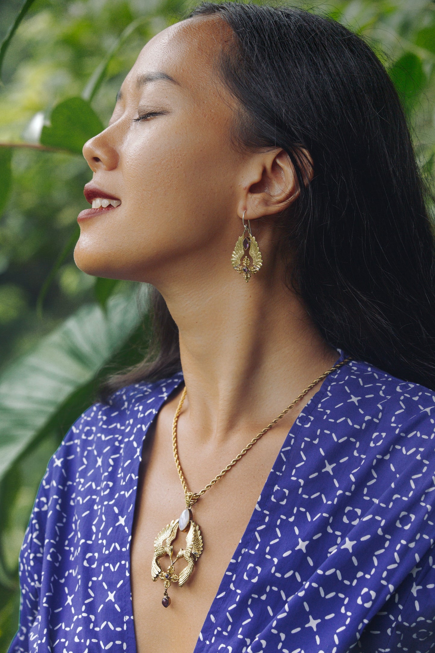 Flying Vajra Earrings Liquid Fire Mantra