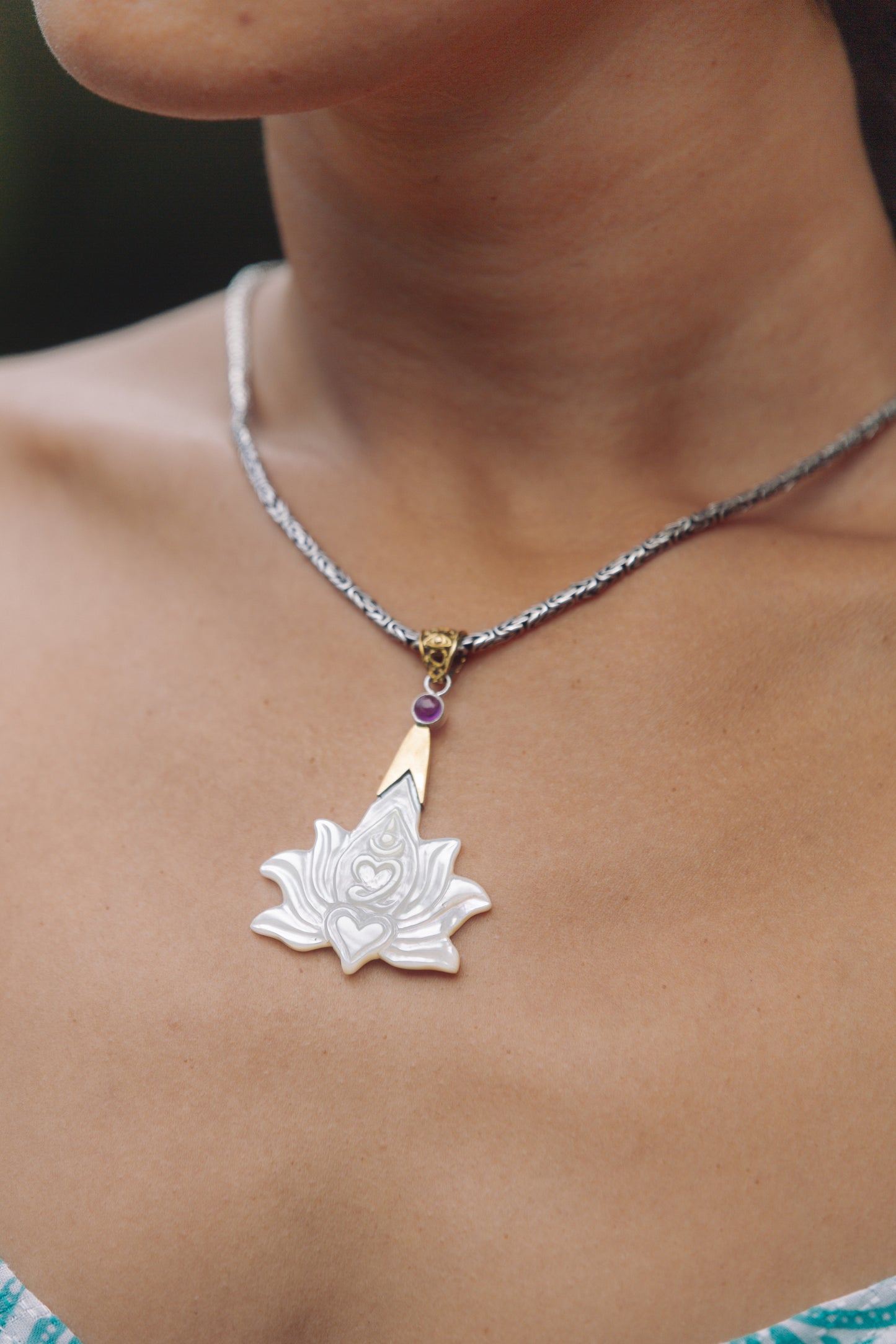 Lotus Om Drop Pendant