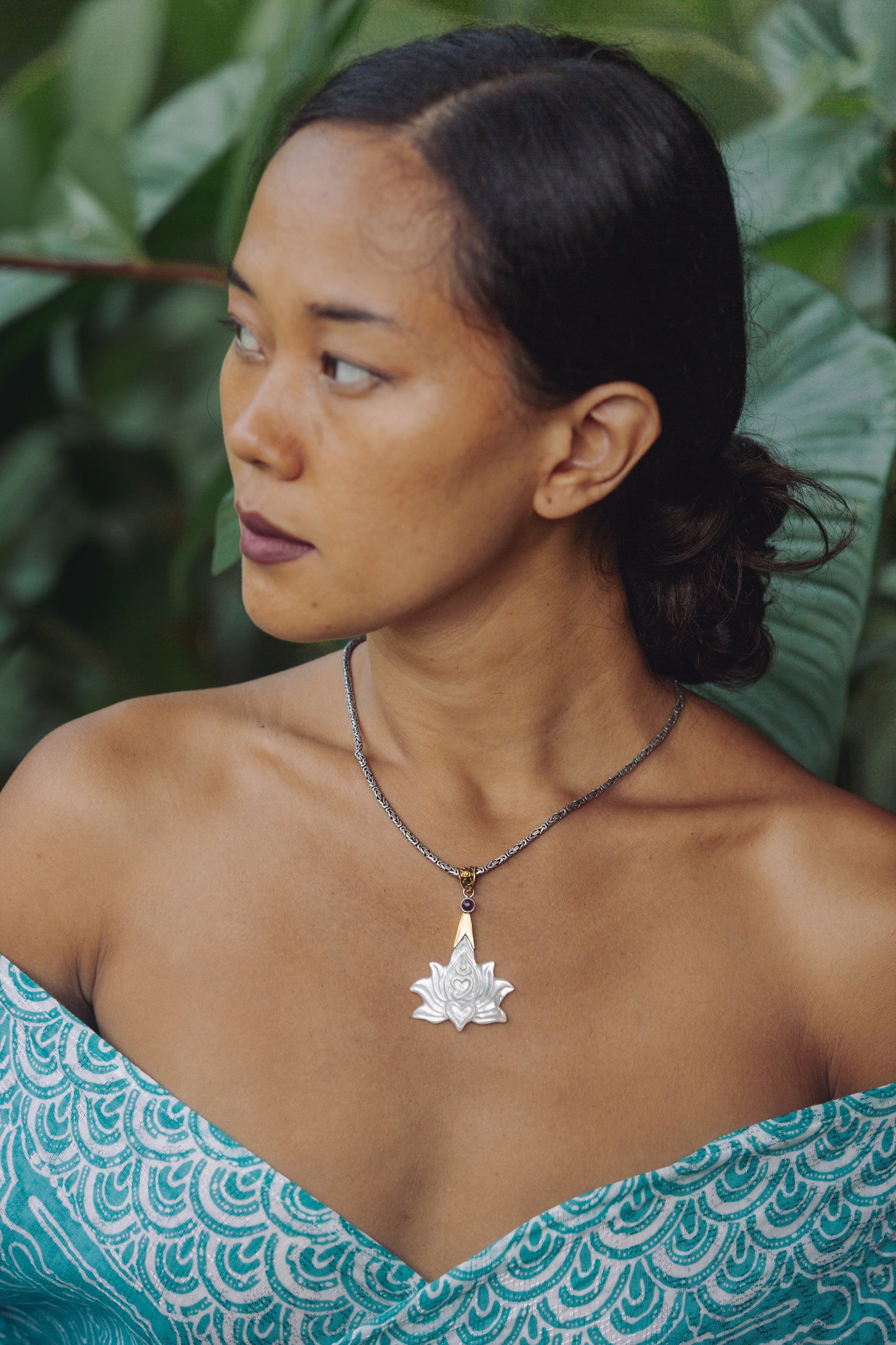 Lotus Om Drop Pendant