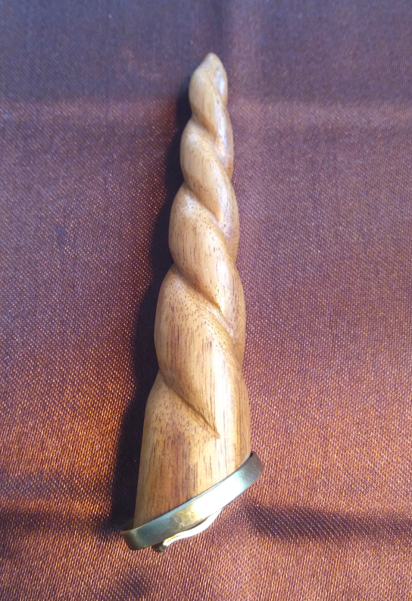 Unicorn Horn - Natural Wood Liquid Fire Mantra