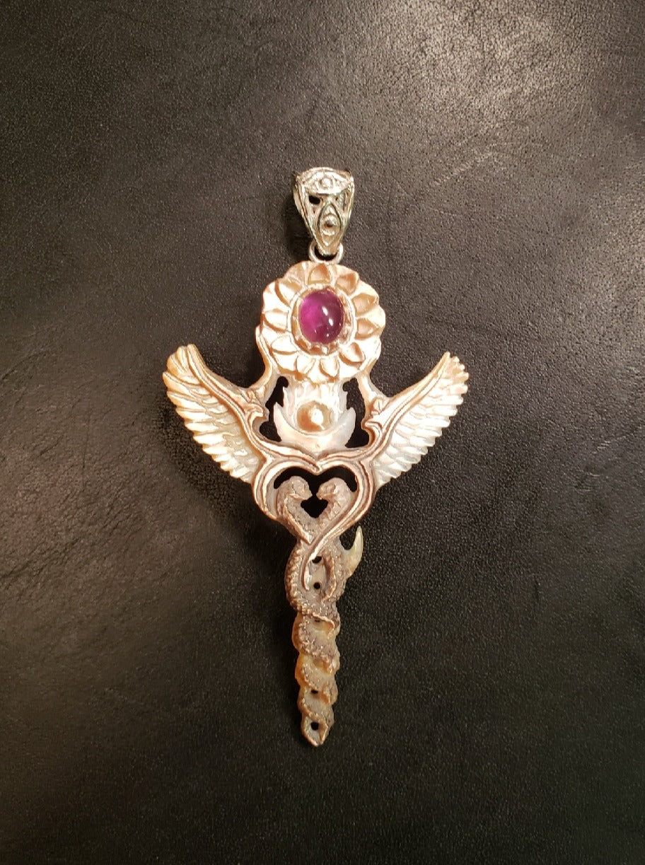 Creation Pendant - Dark Mother of Pearl