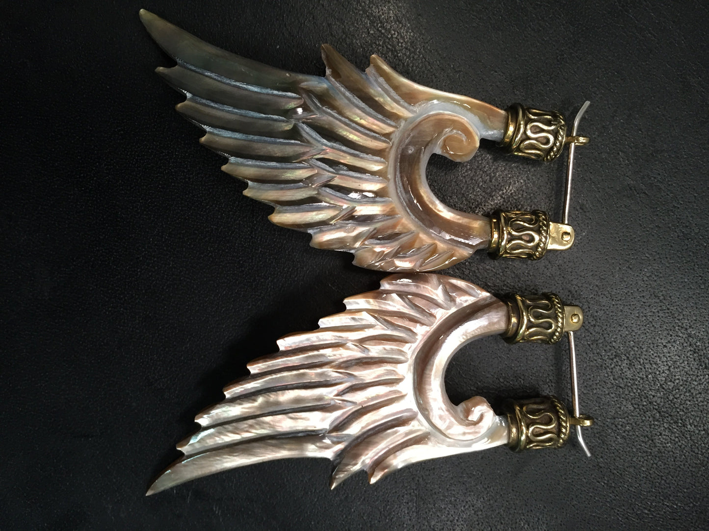 Angel Wing Earrings Liquid Fire Mantra