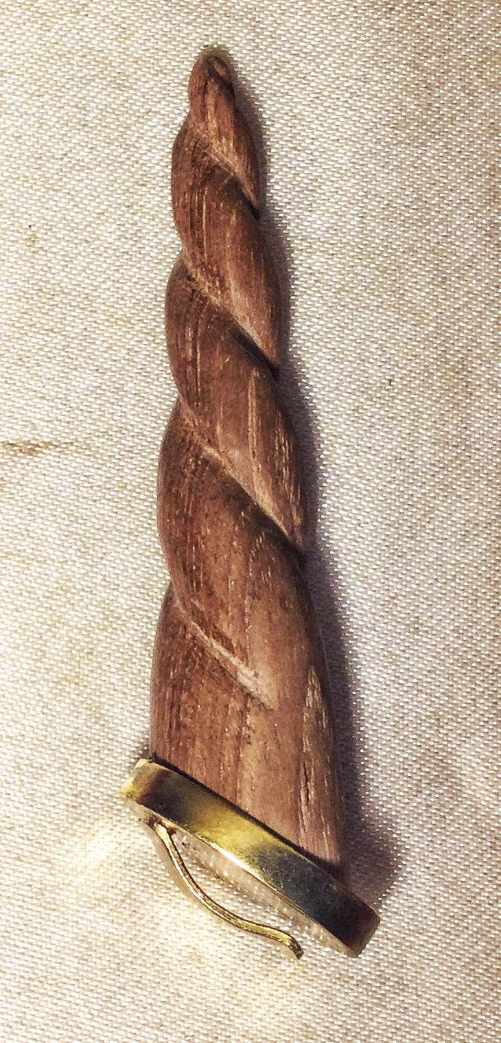 Unicorn Horn - Natural Wood Liquid Fire Mantra