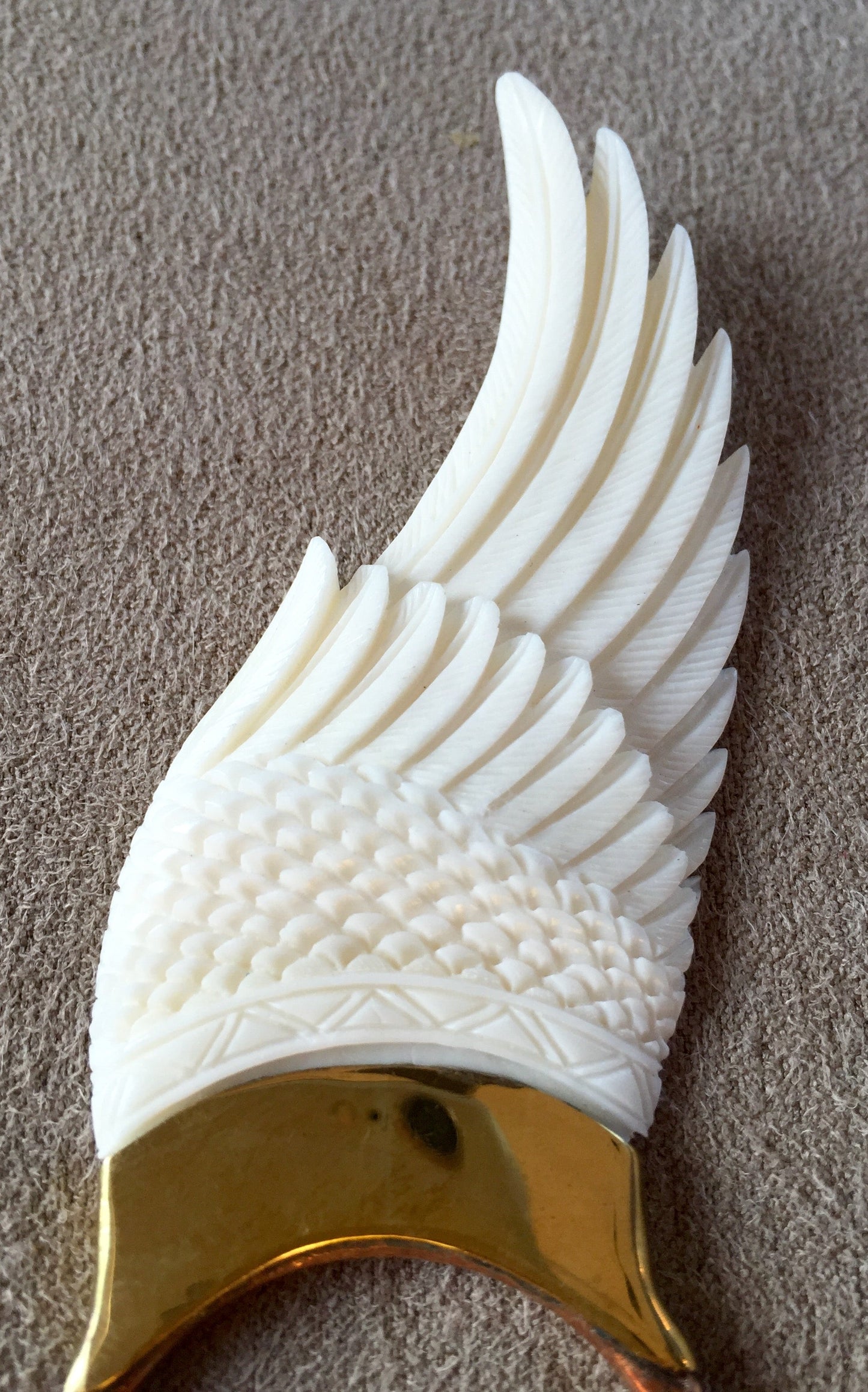 Wing Ear Cuffs - Bone Liquid Fire Mantra