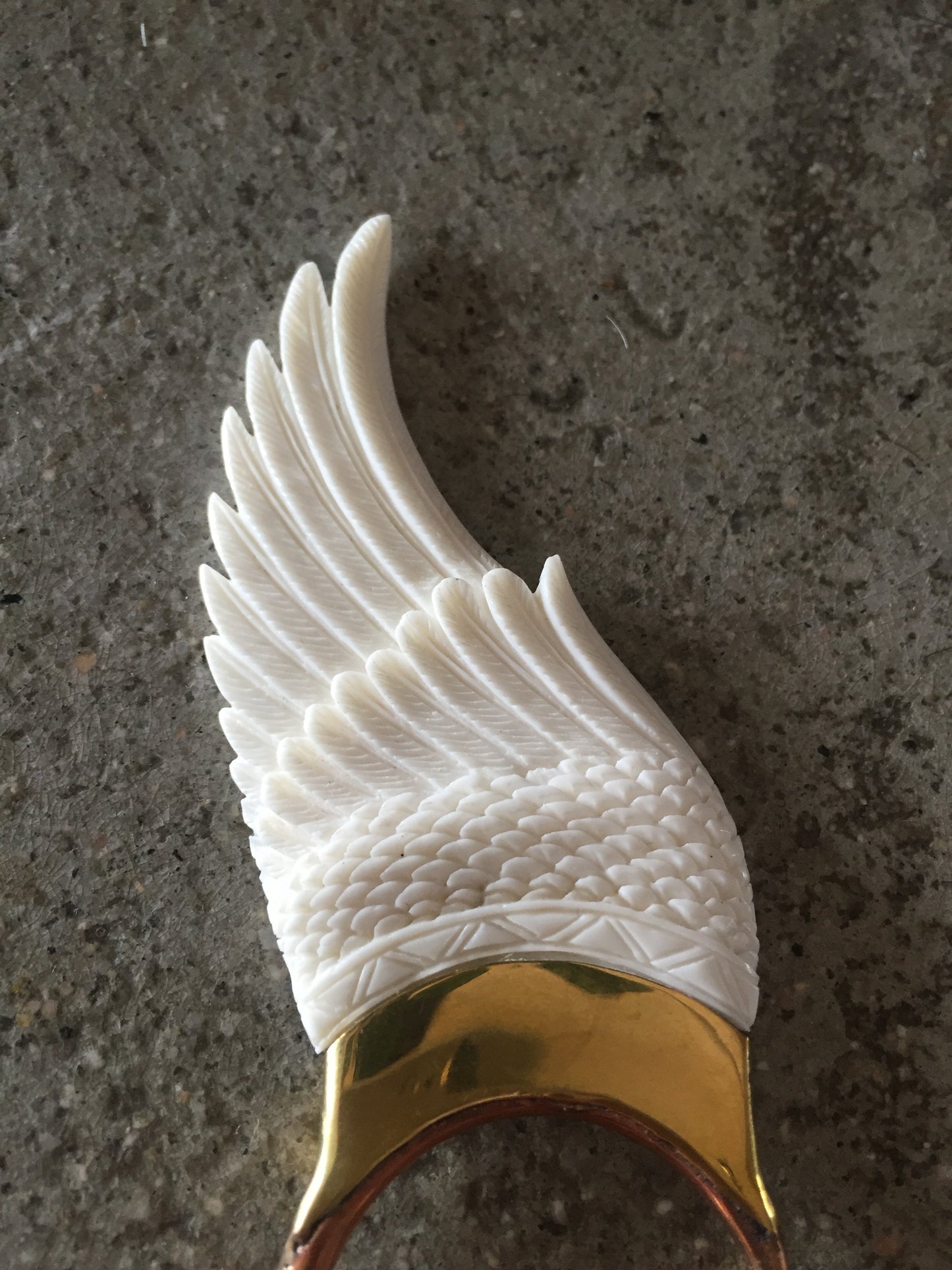 Wing Ear Cuffs - Bone Liquid Fire Mantra