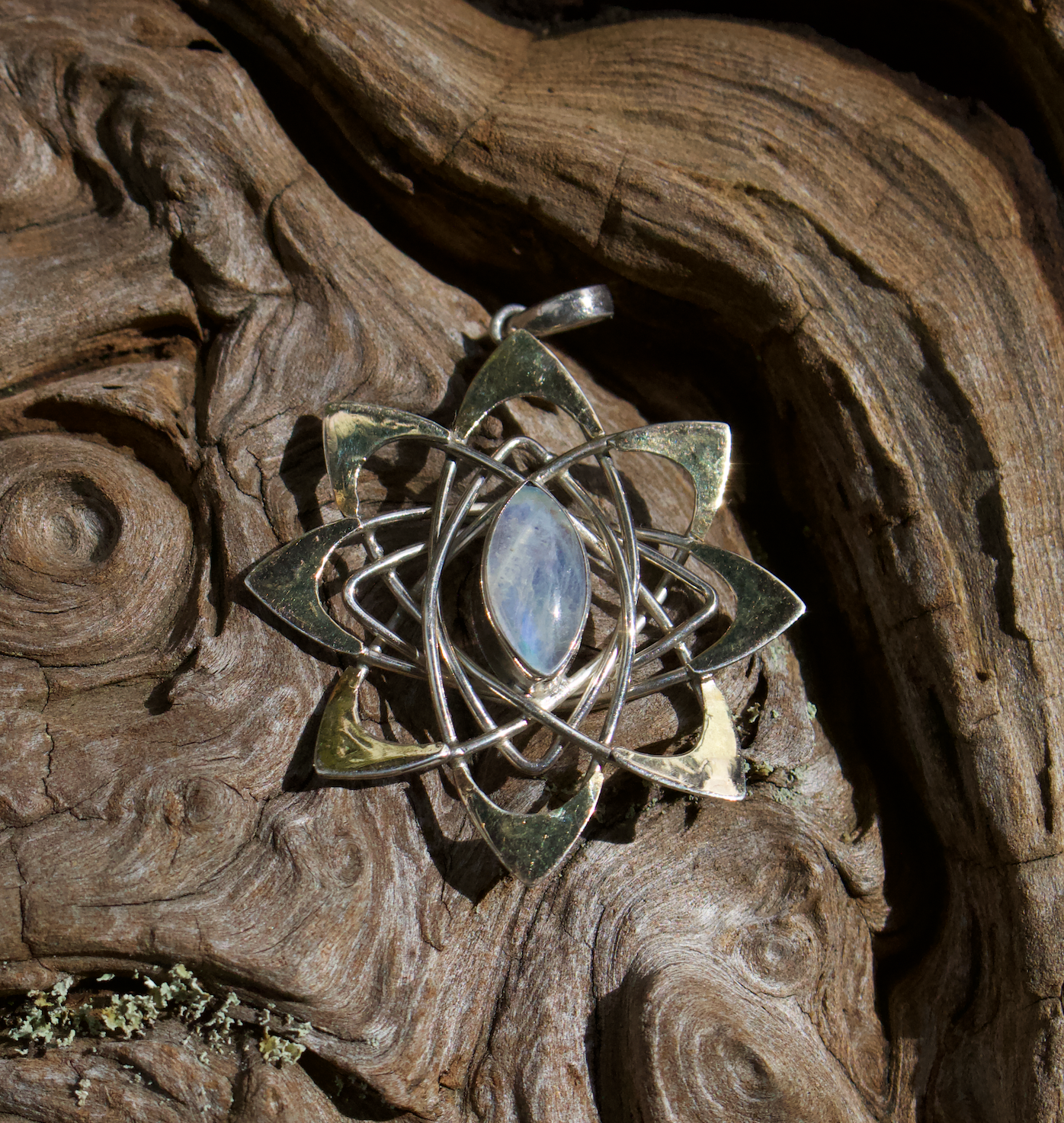 Pleiadean Star pendant Liquid Fire Mantra