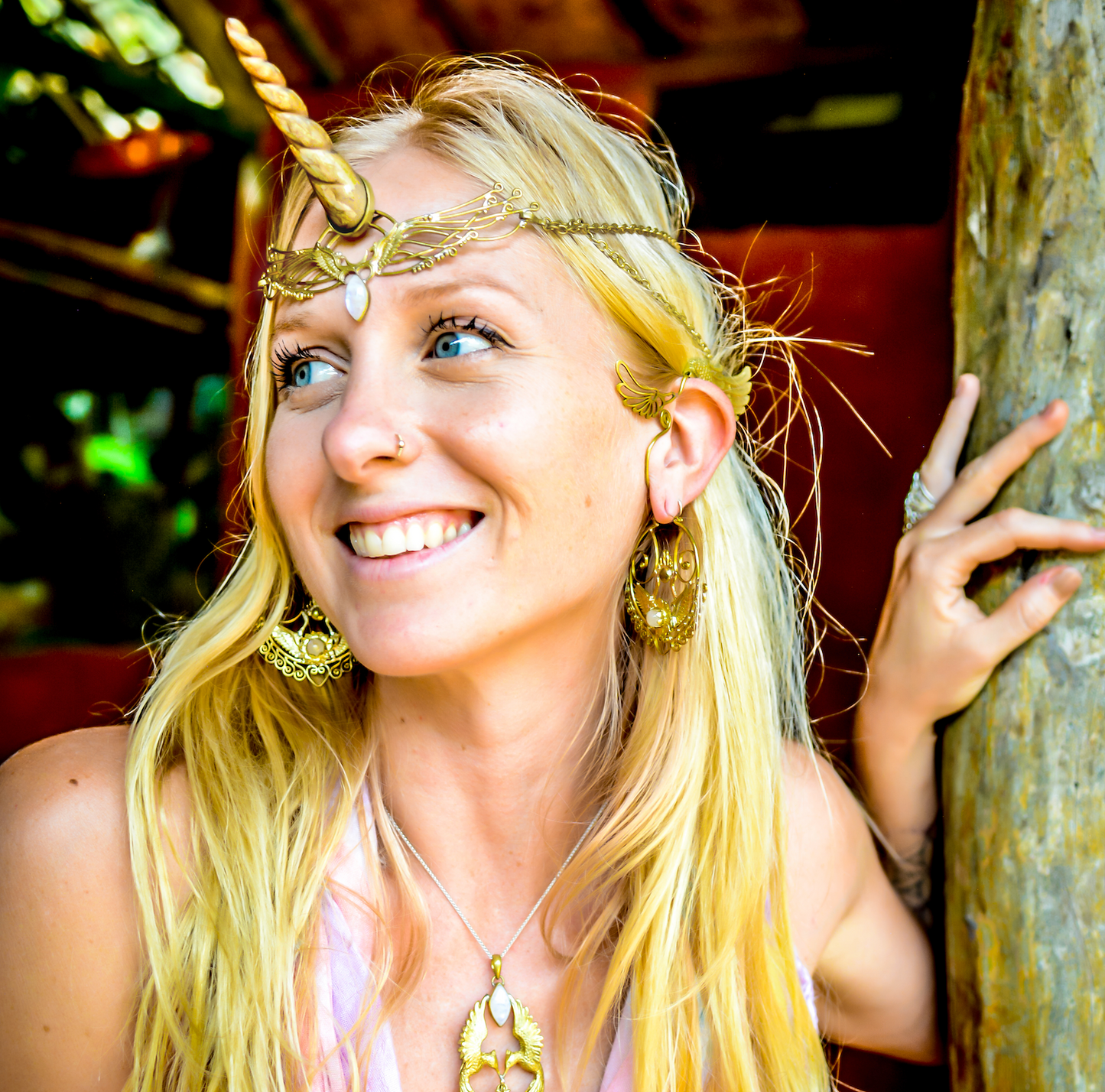 Wing Tiara - 24K Gold Plated Liquid Fire Mantra