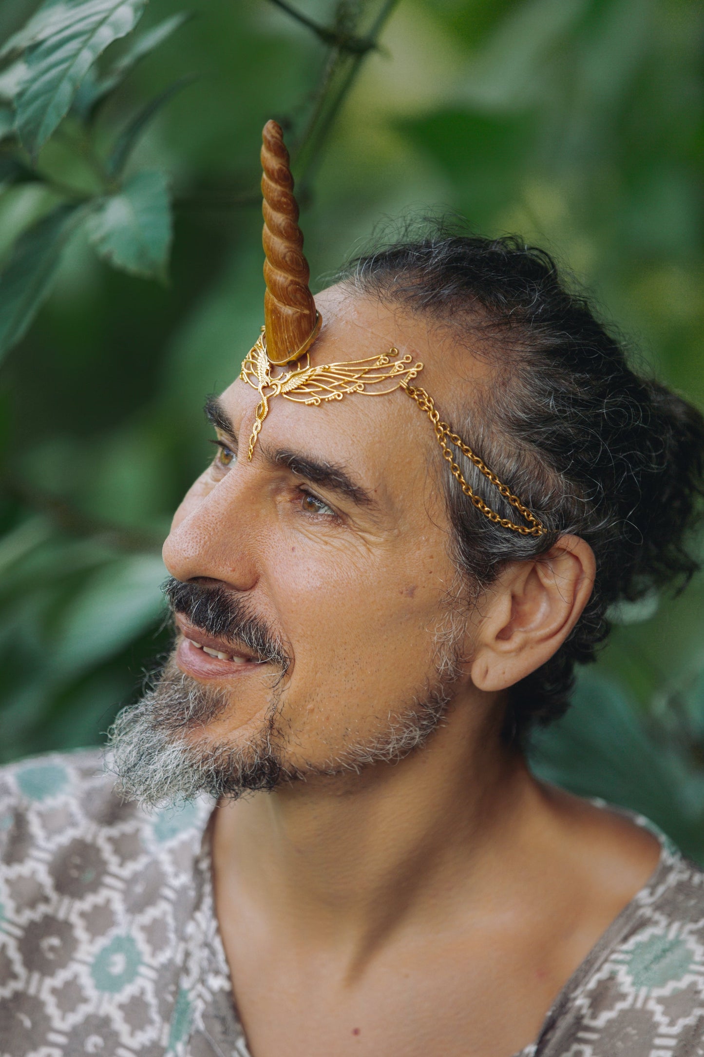 Unicorn Horn - Natural Wood Liquid Fire Mantra