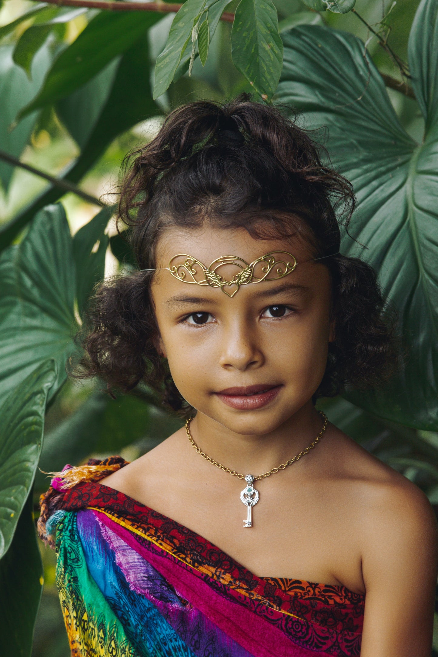 Love Key Pendant - Silver Liquid Fire Mantra