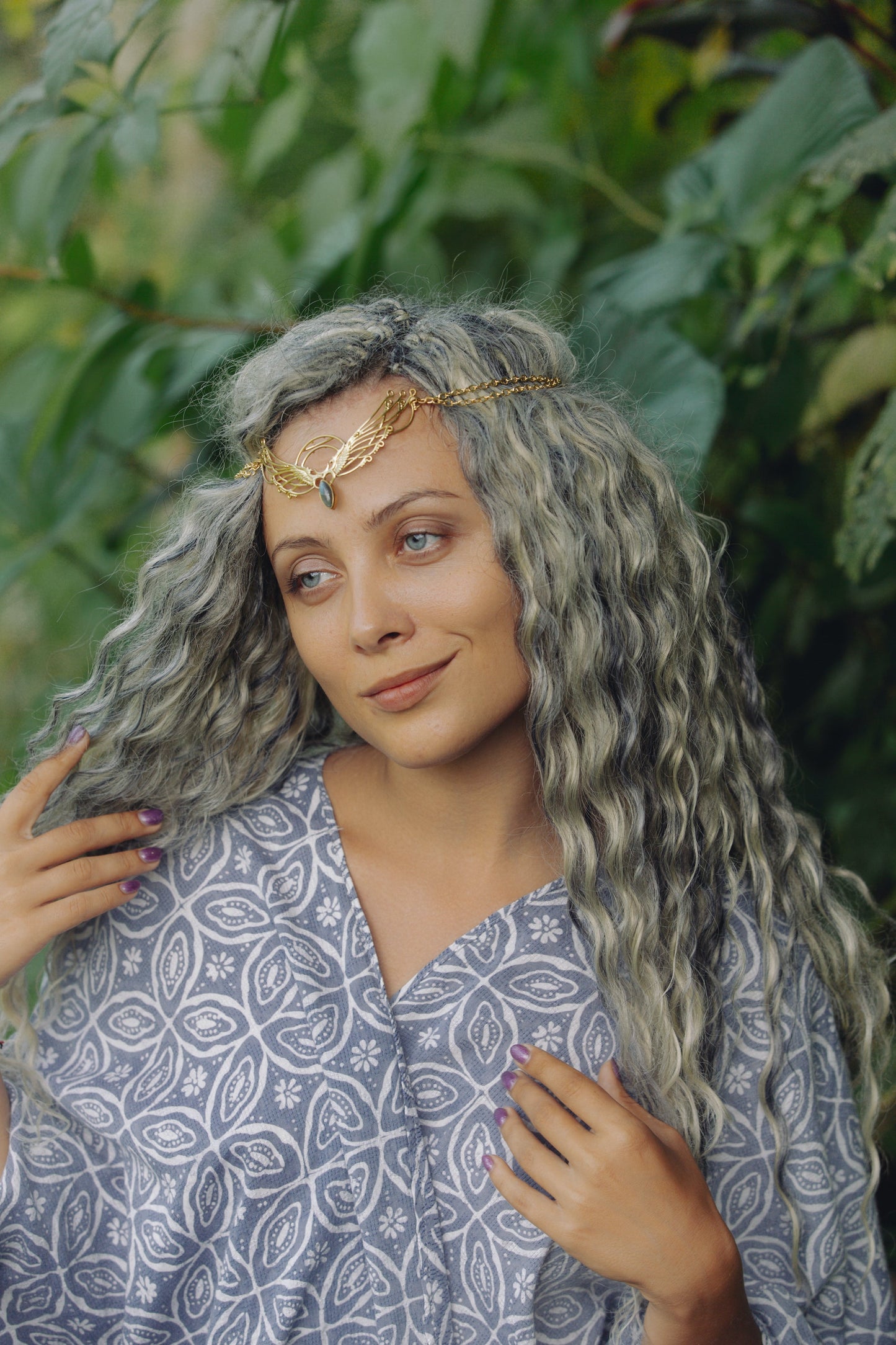 Wing Tiara - Brass Liquid Fire Mantra