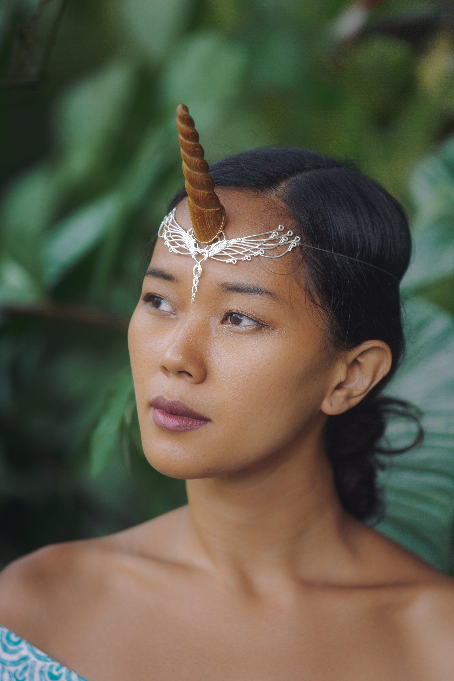 Unicorn Horn - Natural Wood Liquid Fire Mantra
