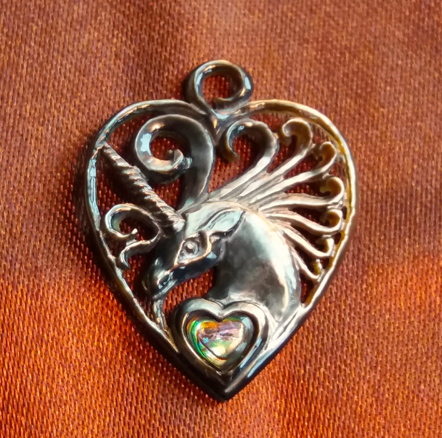 unicorn guitar pick pendant