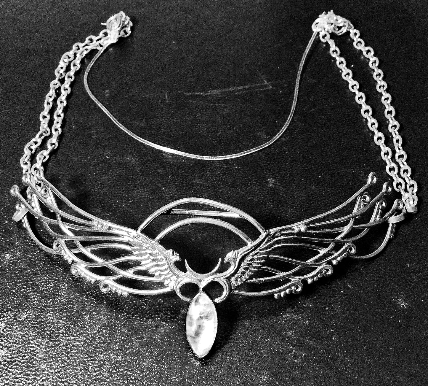 Wing Tiara - Silver Plated Liquid Fire Mantra