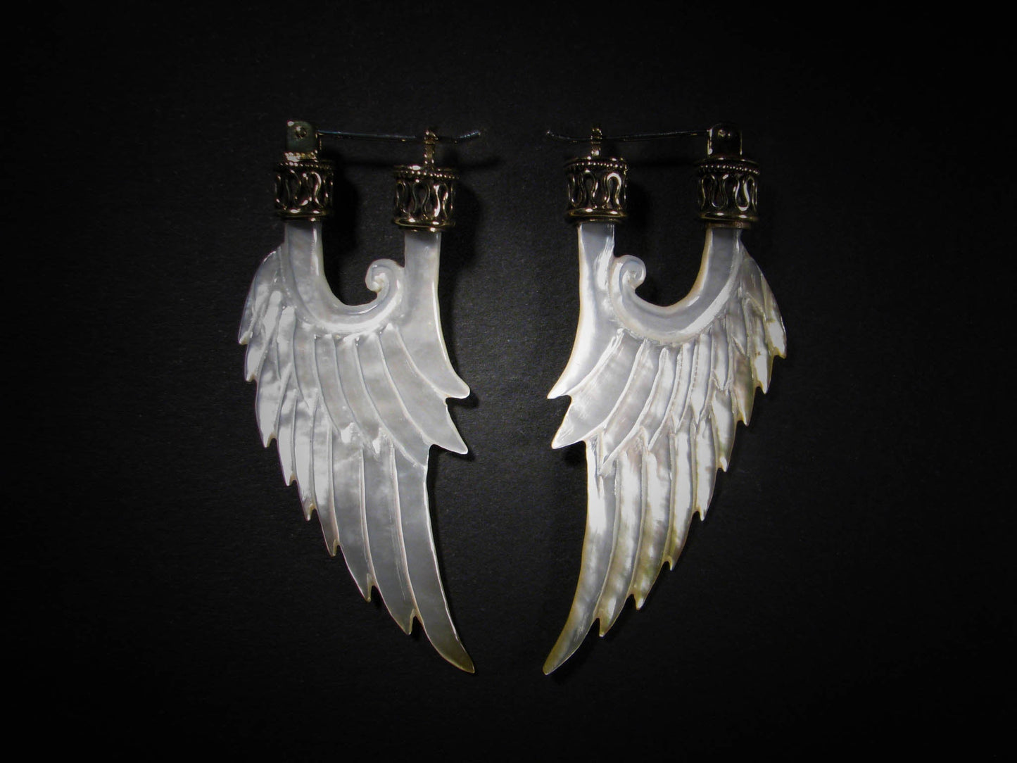 Angel Wing Earrings Liquid Fire Mantra