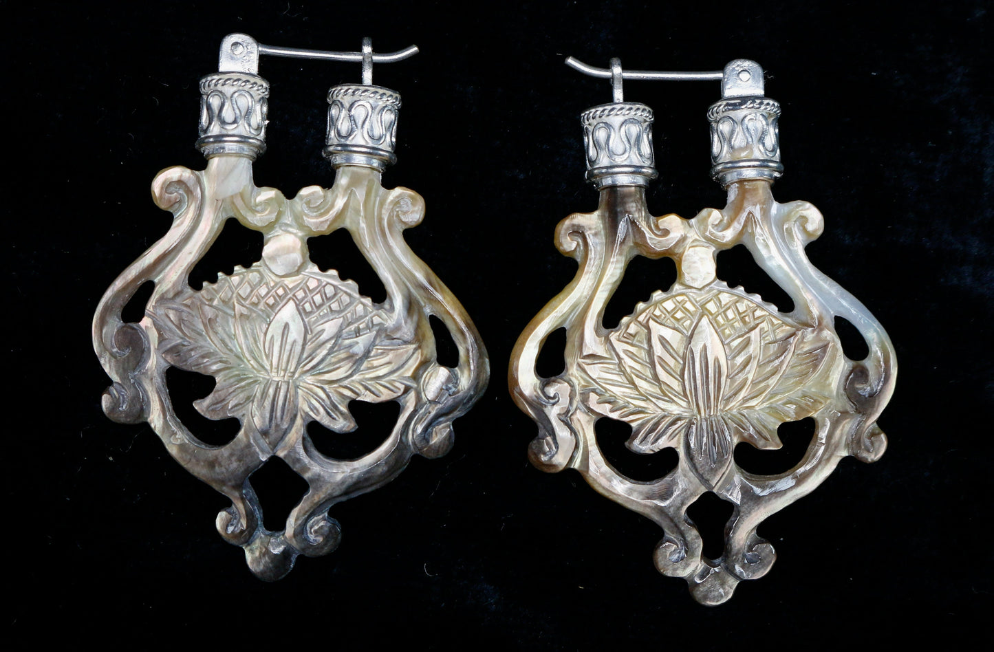 Lotus Earrings Liquid Fire Mantra