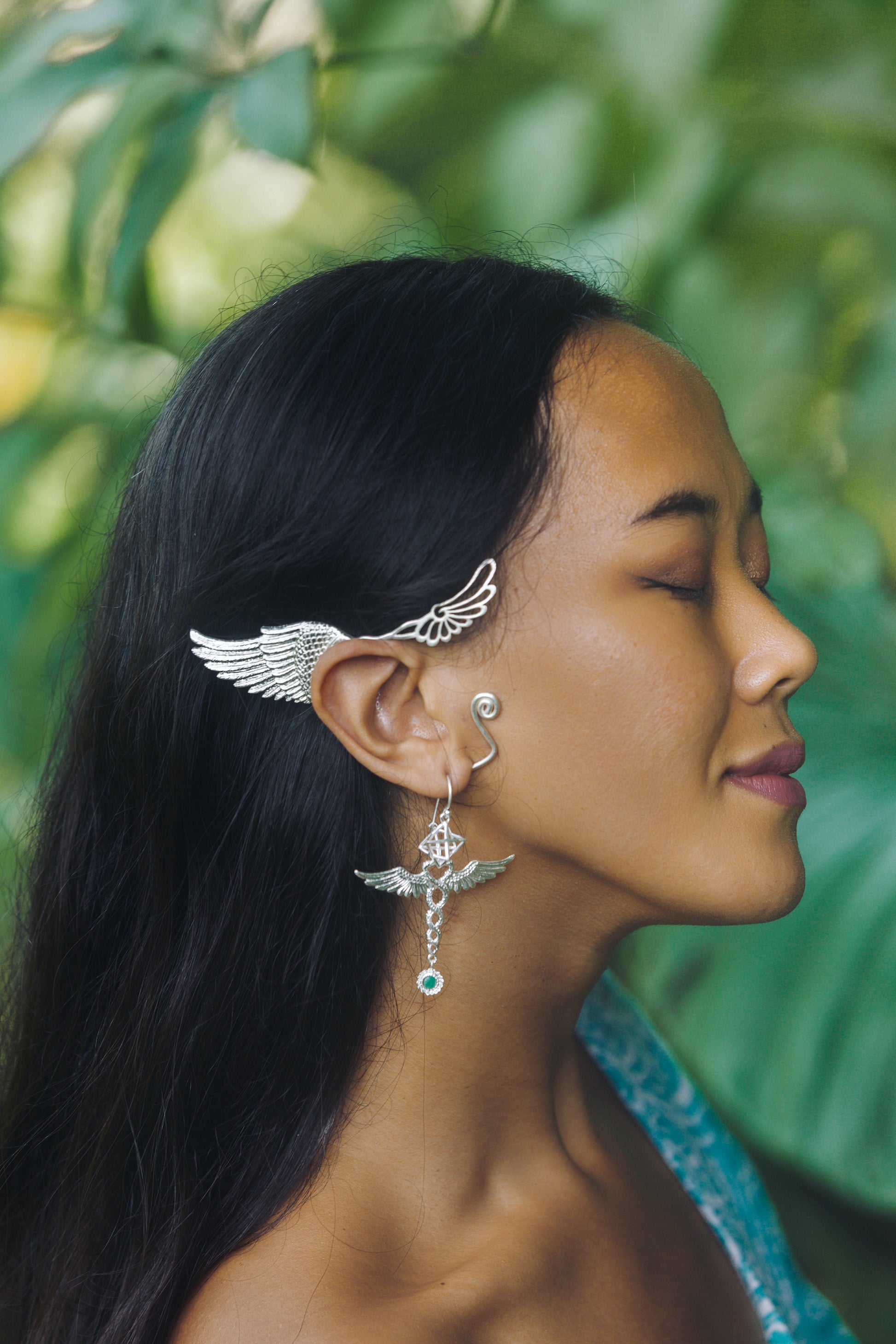 caduceus merkaba earrings
