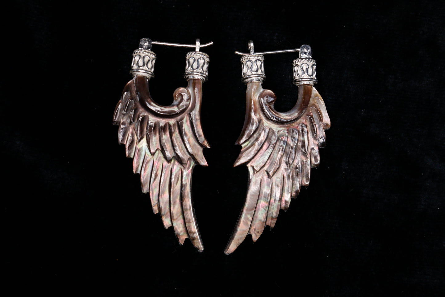 Angel Wing Earrings Liquid Fire Mantra
