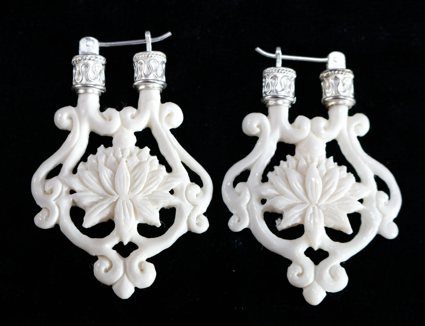 lotus stud earrings
