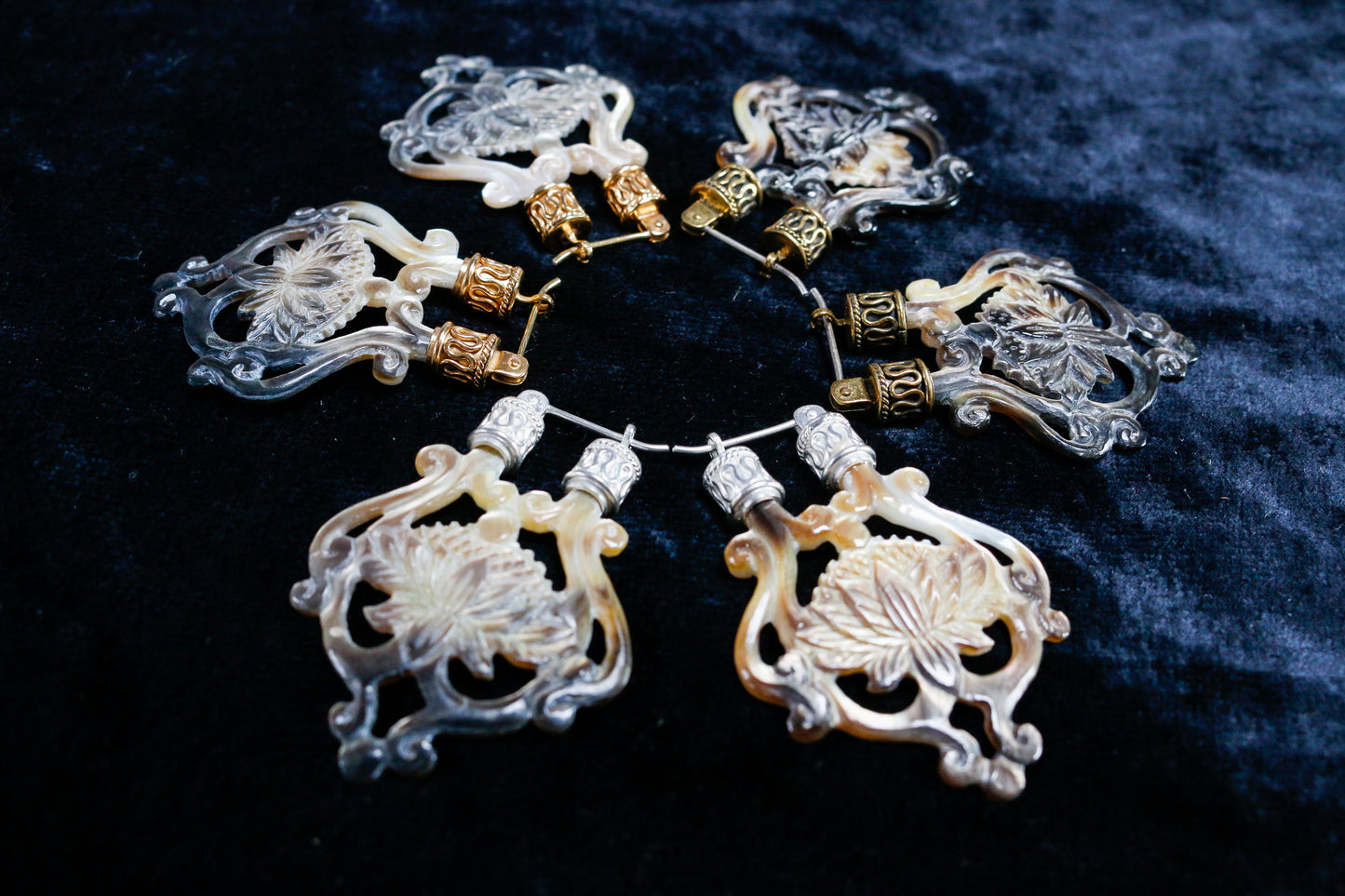 Lotus Earrings Liquid Fire Mantra