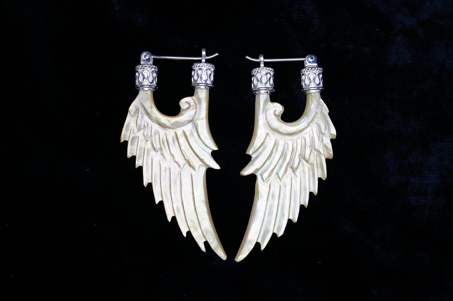 Angel Wing Earrings Liquid Fire Mantra