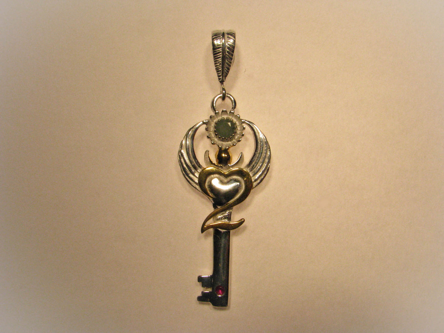 Gratitude Key Pendant - Sterling Silver / 24K Gold Vermeil