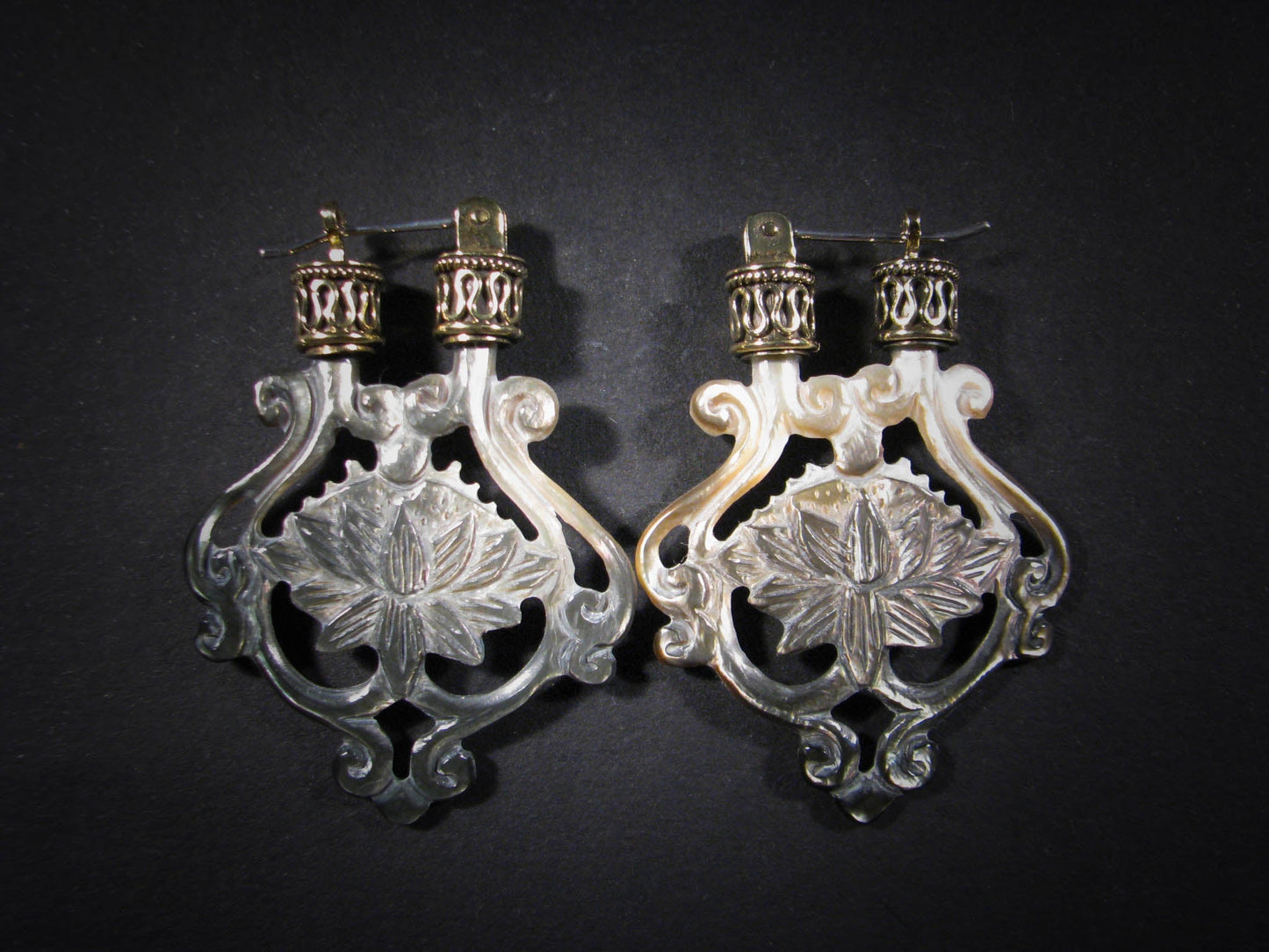Lotus Earrings Liquid Fire Mantra
