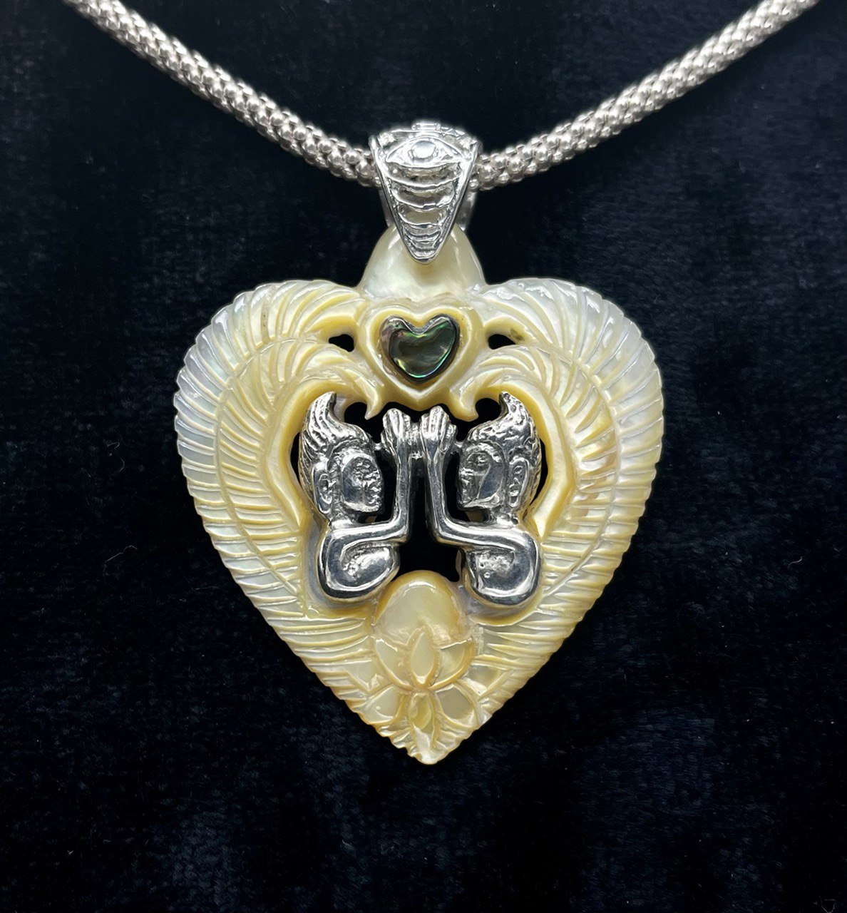 Divine Union Pendant - Light Mother of Pearl