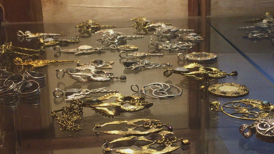 Humming Caduceus Pendant - Sterling Silver - Rainbow Moonstone