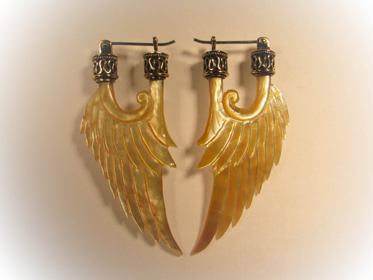 Angel Wing Earrings Liquid Fire Mantra