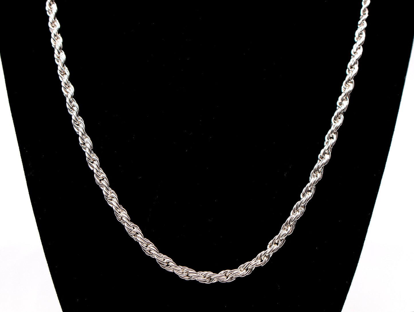 Adjustable Hand-Braided Chain with Cobra Clasp - Sterling Silver Liquid Fire Mantra