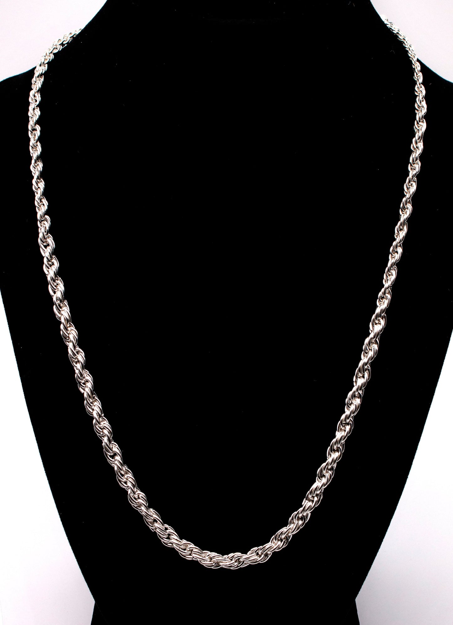 Adjustable Hand-Braided Chain with Cobra Clasp - Sterling Silver Liquid Fire Mantra