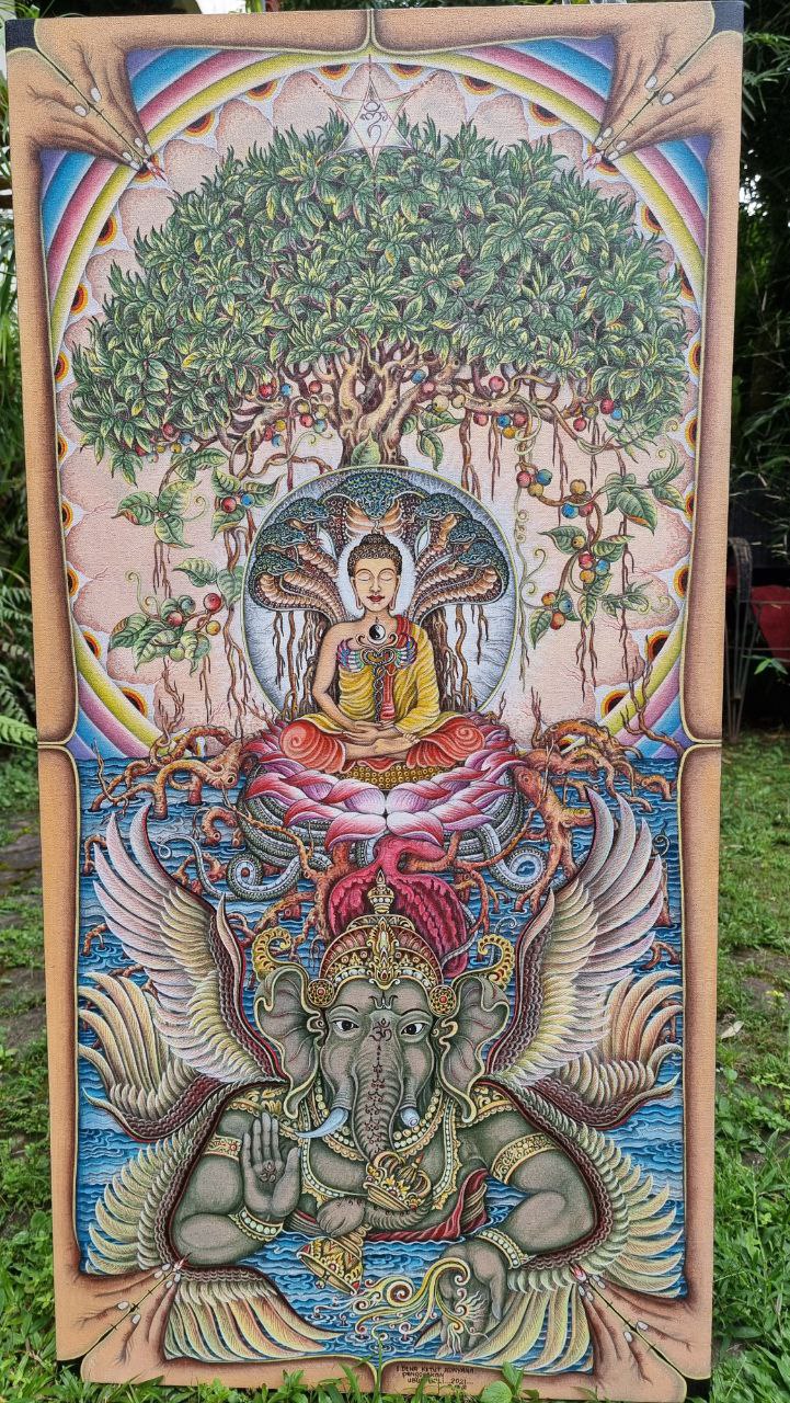 tree of life buddha painting