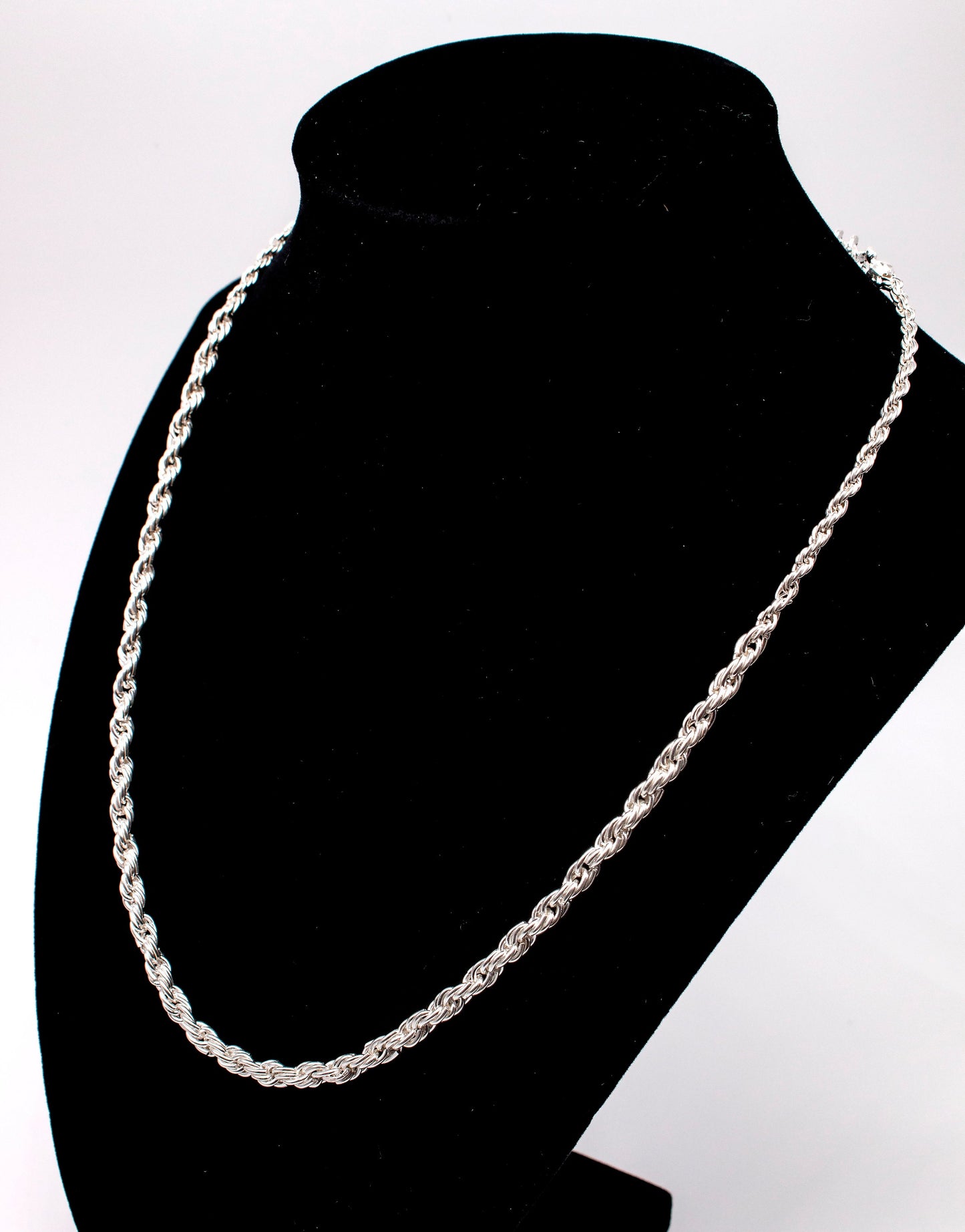 Adjustable Hand-Braided Chain with Cobra Clasp - Sterling Silver Liquid Fire Mantra