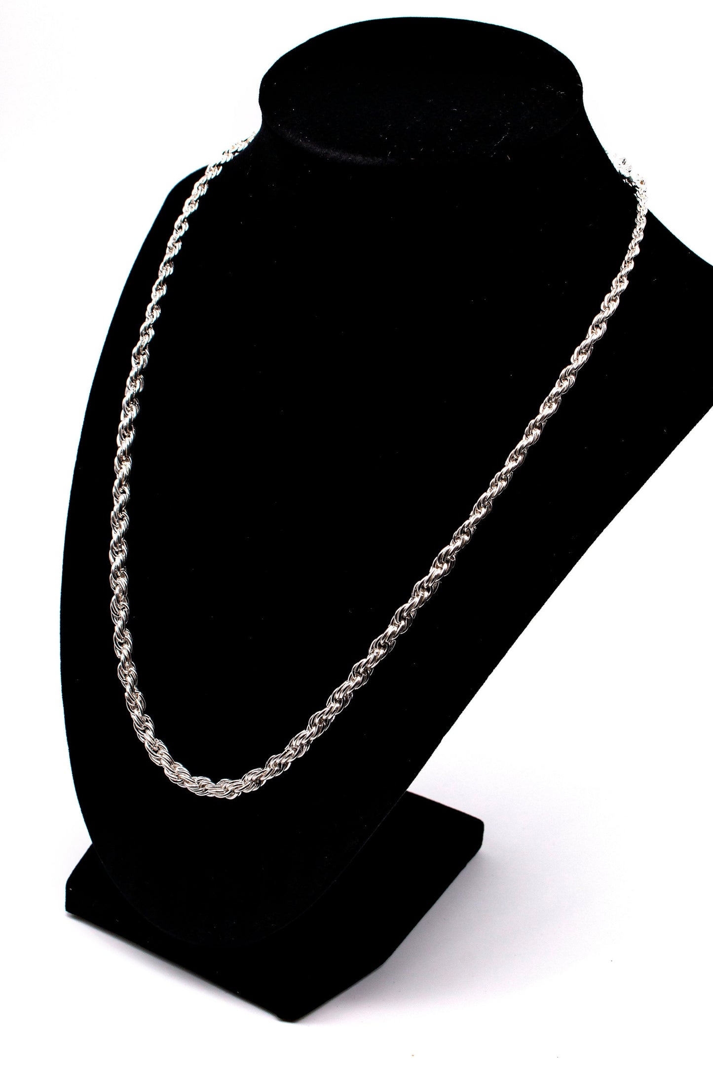 Adjustable Hand-Braided Chain with Cobra Clasp - Sterling Silver Liquid Fire Mantra