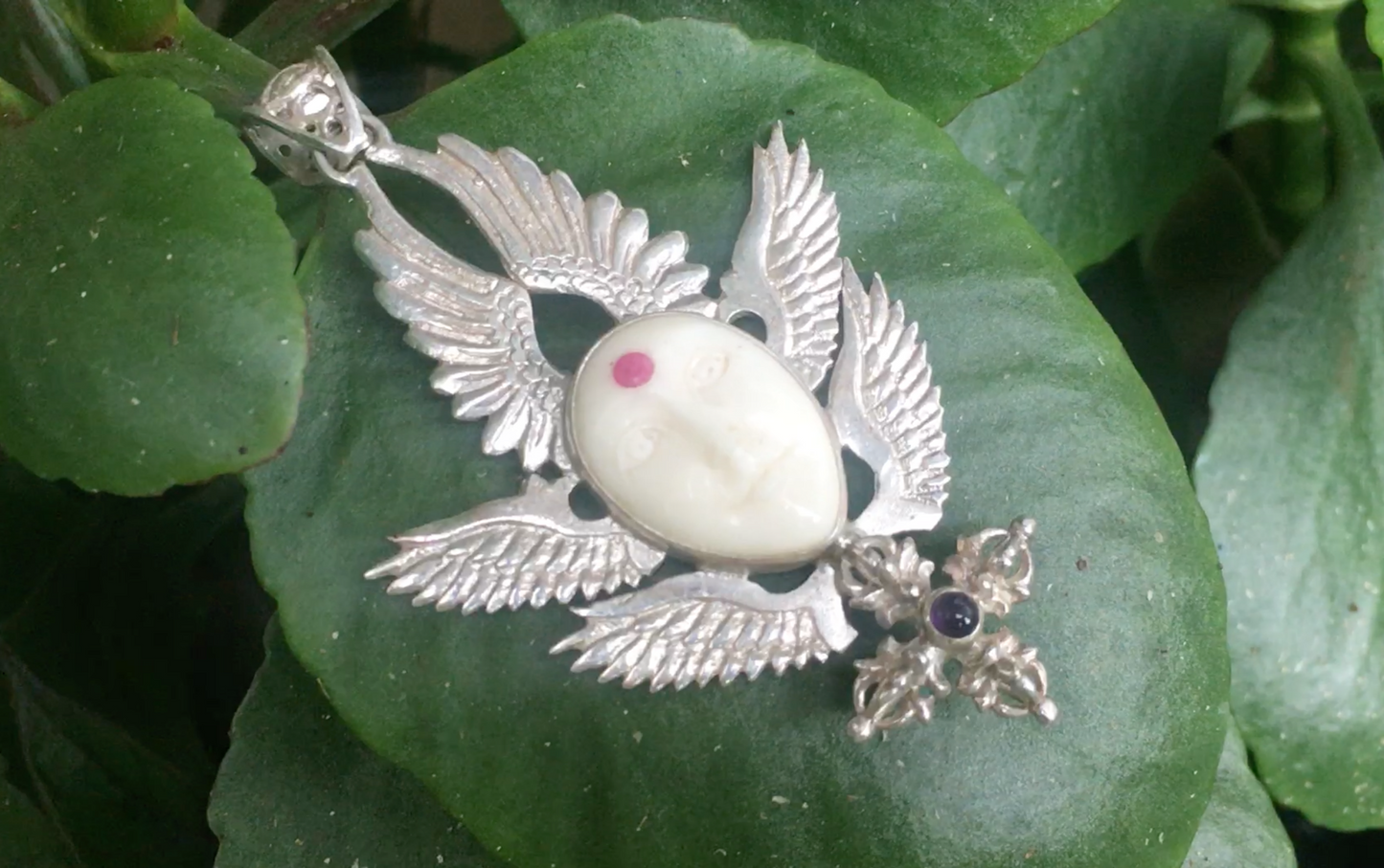 Seraphim Pendant - Sterling Silver Liquid Fire Mantra