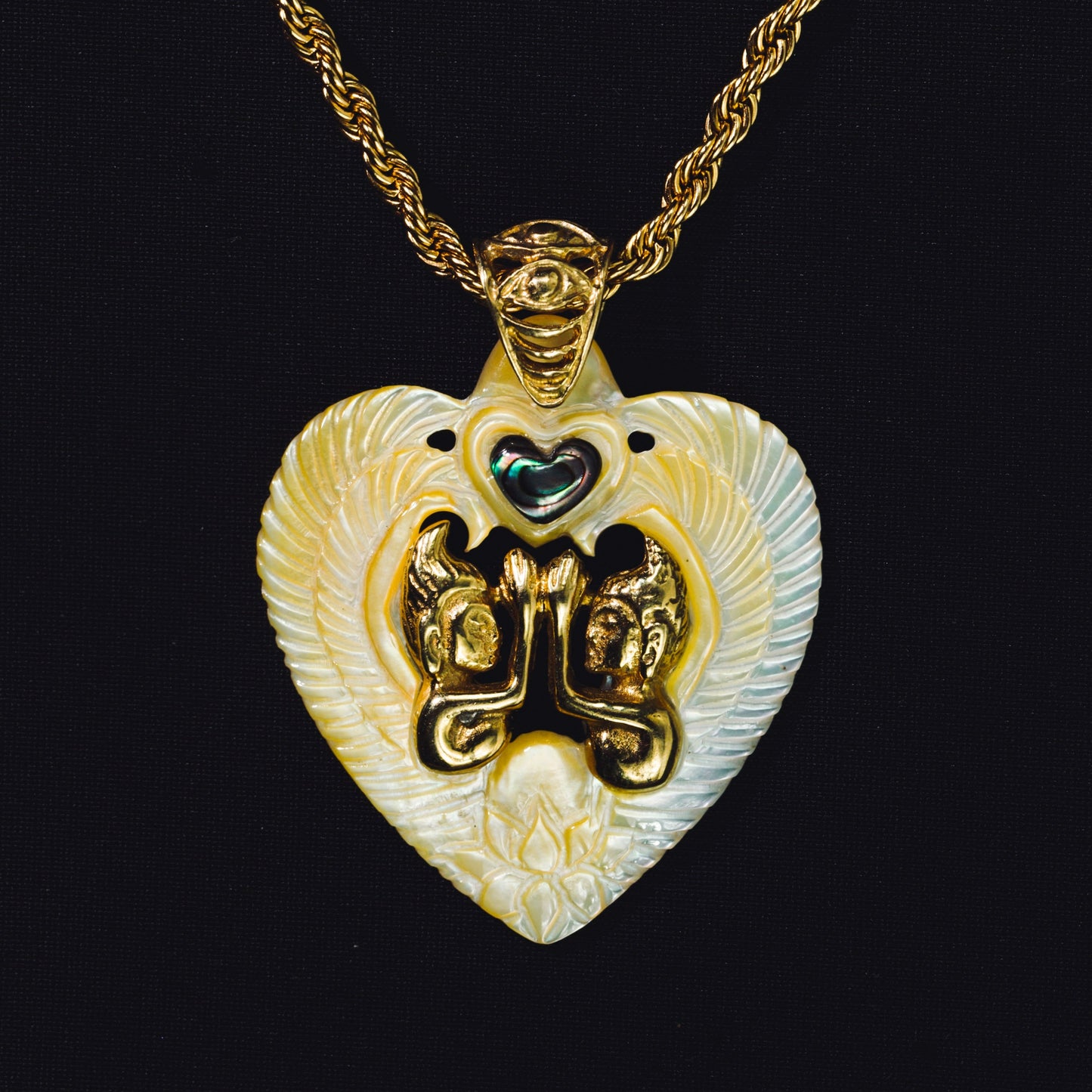 Divine Union Pendant - Light Mother of Pearl