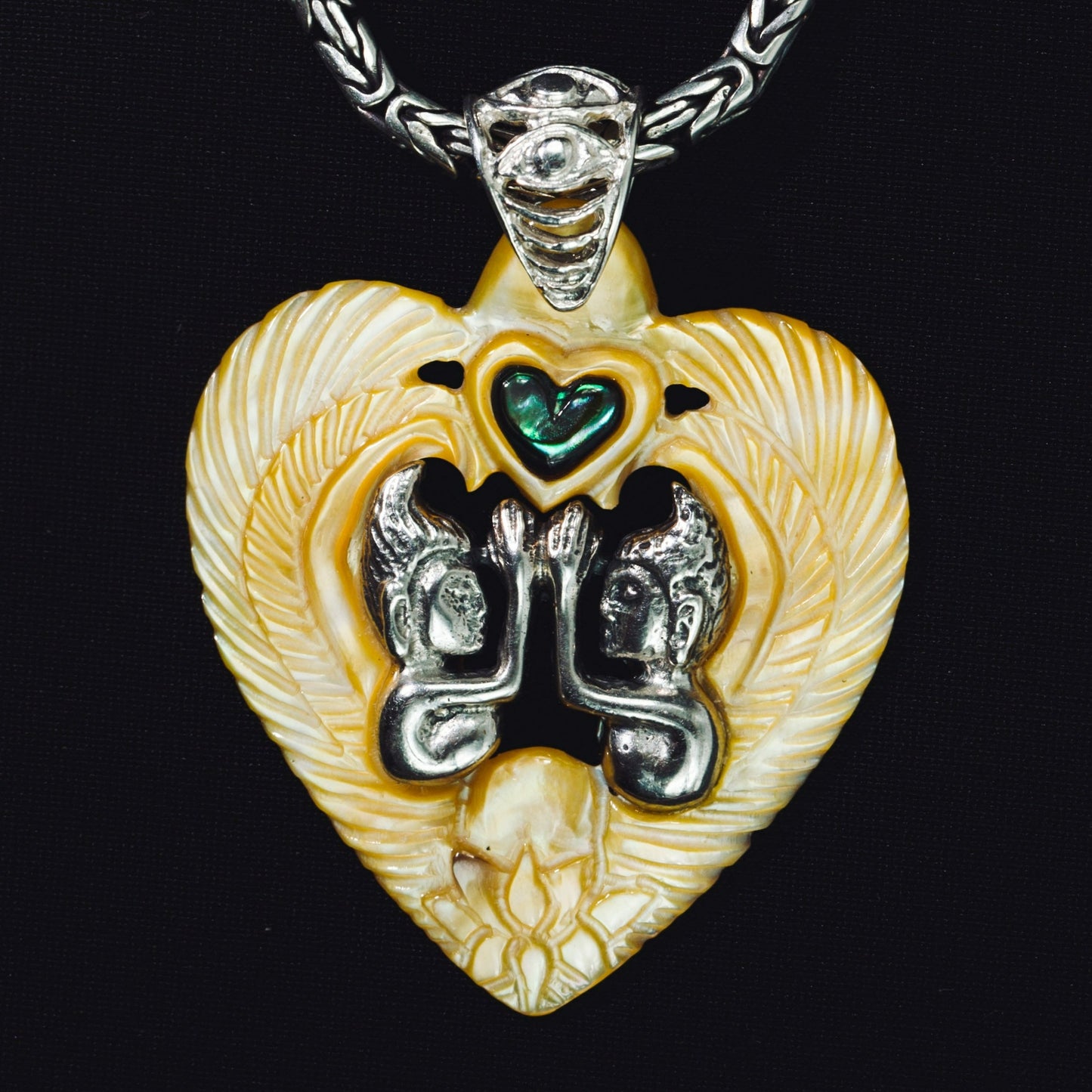 Divine Union Pendant - Light Mother of Pearl