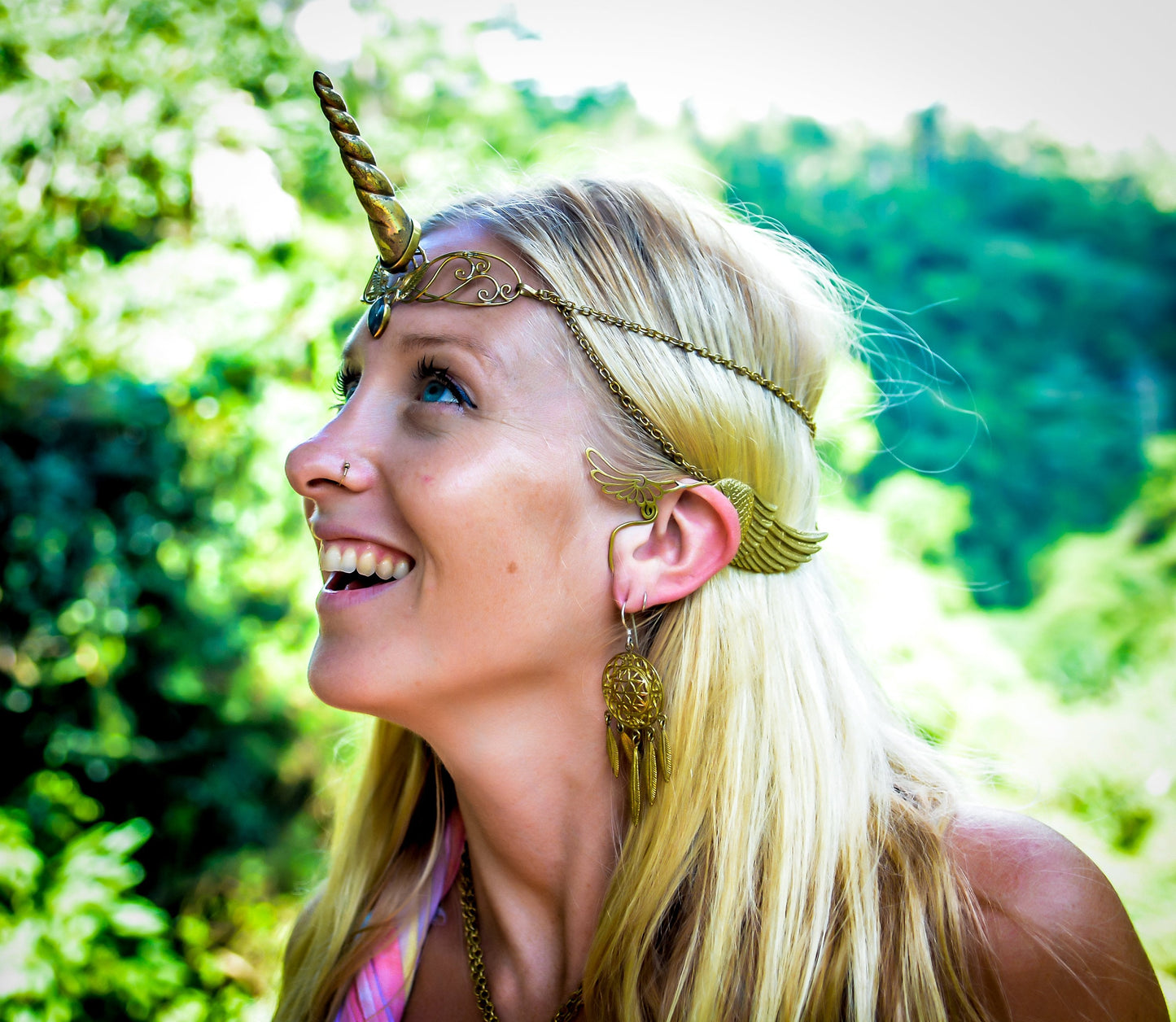 Flower of Life Dreamcatcher Earrings Liquid Fire Mantra