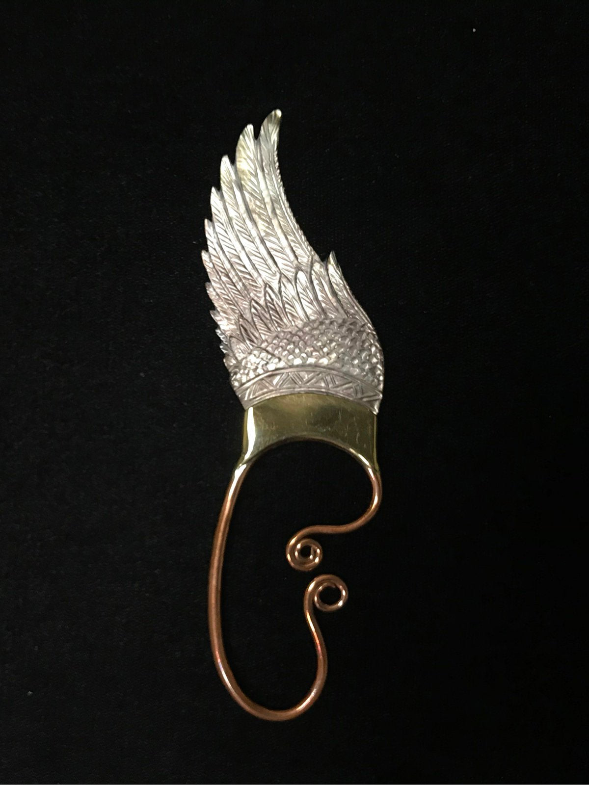 Wing Ear Cuff - Dark Mother of Pearl