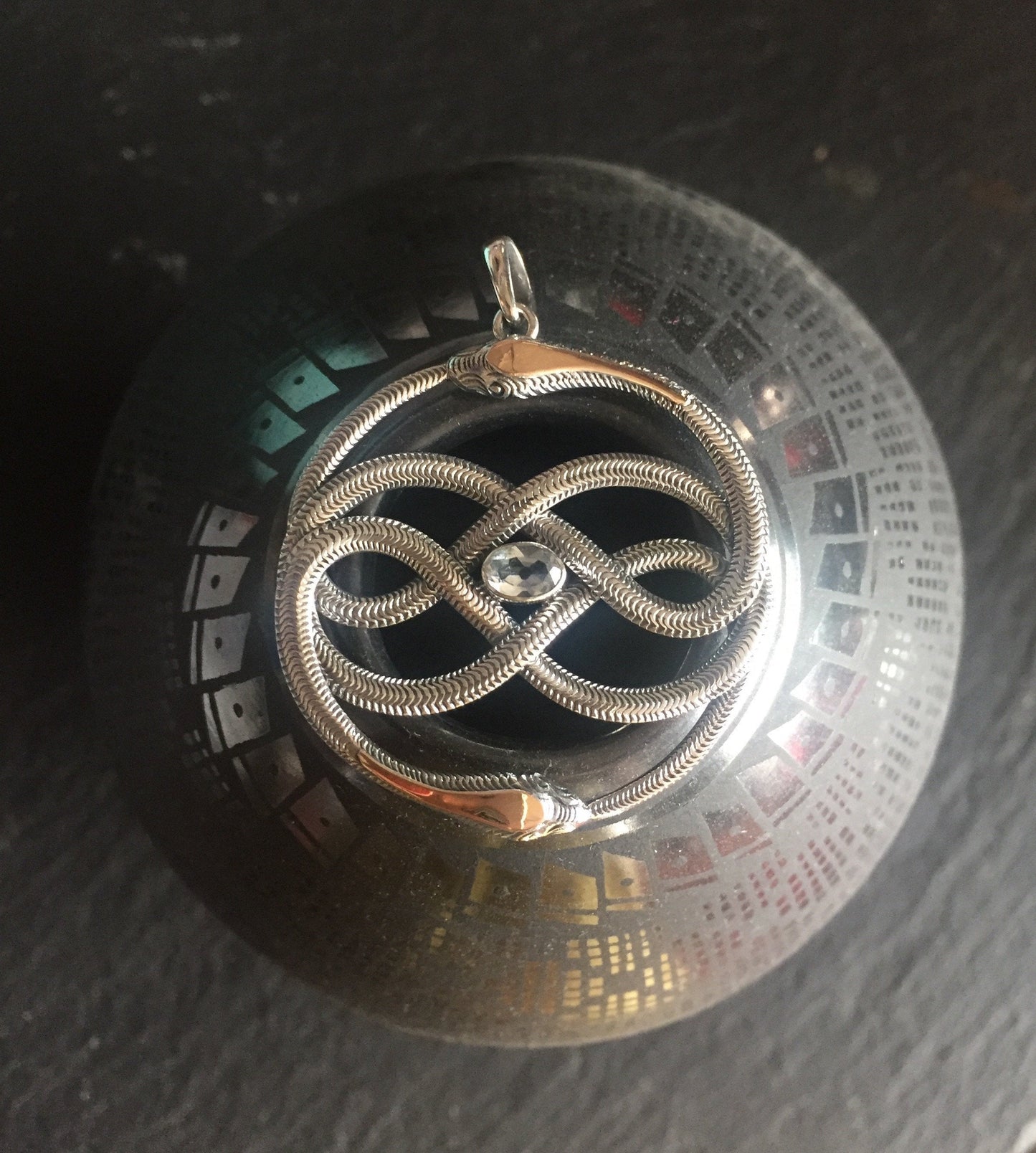 Auryn Snake Pendant Liquid Fire Mantra