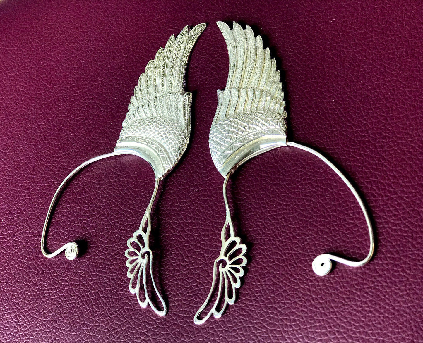 Wing Ear Cuff - Silver Plated - Large