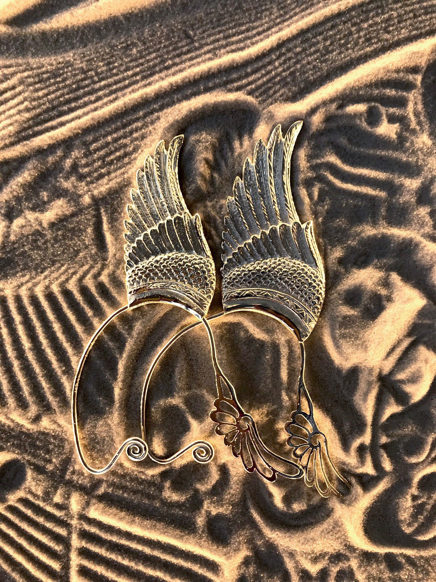 Wing Ear Cuff - Silver Plated - Large