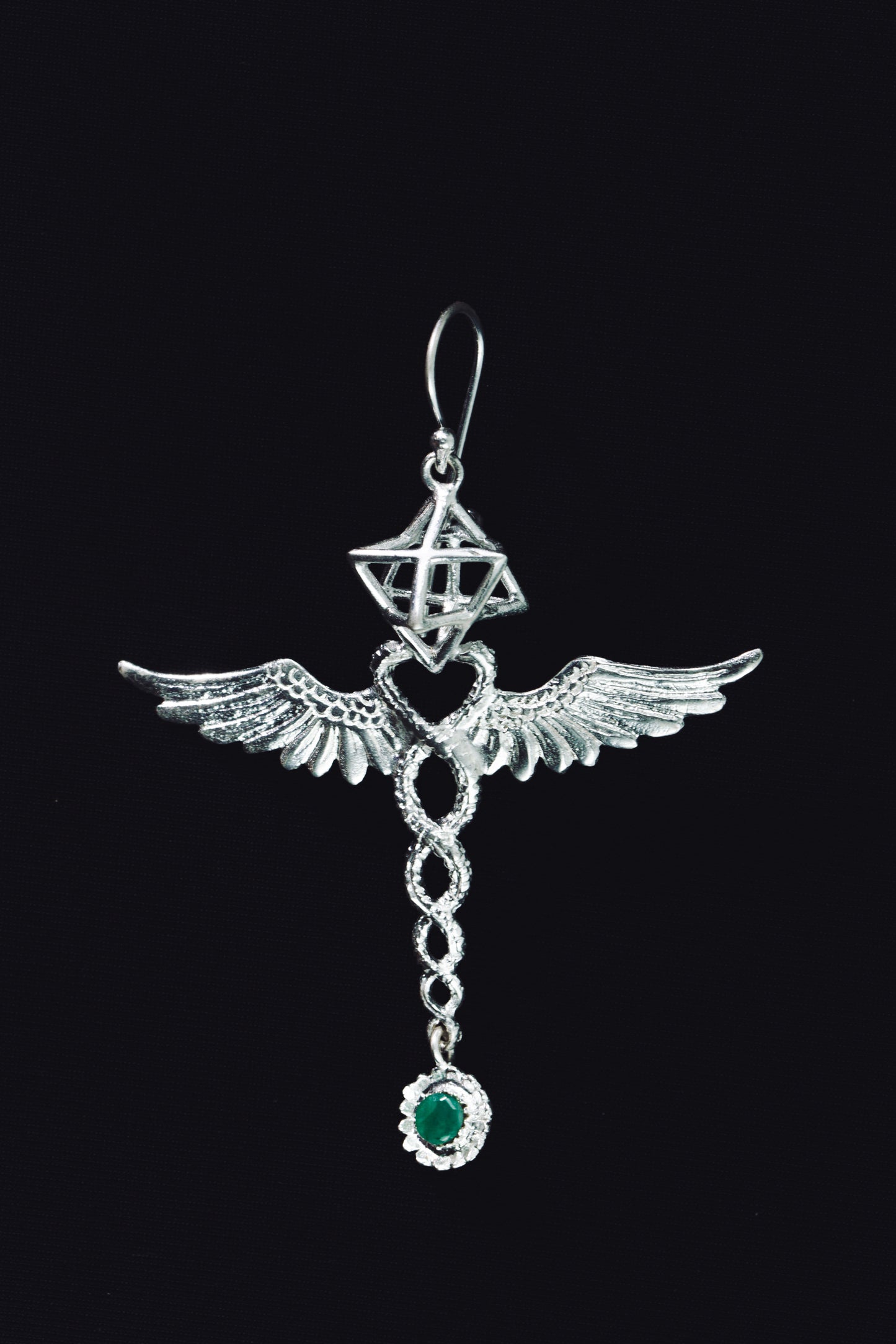 caduceus merkaba earrings