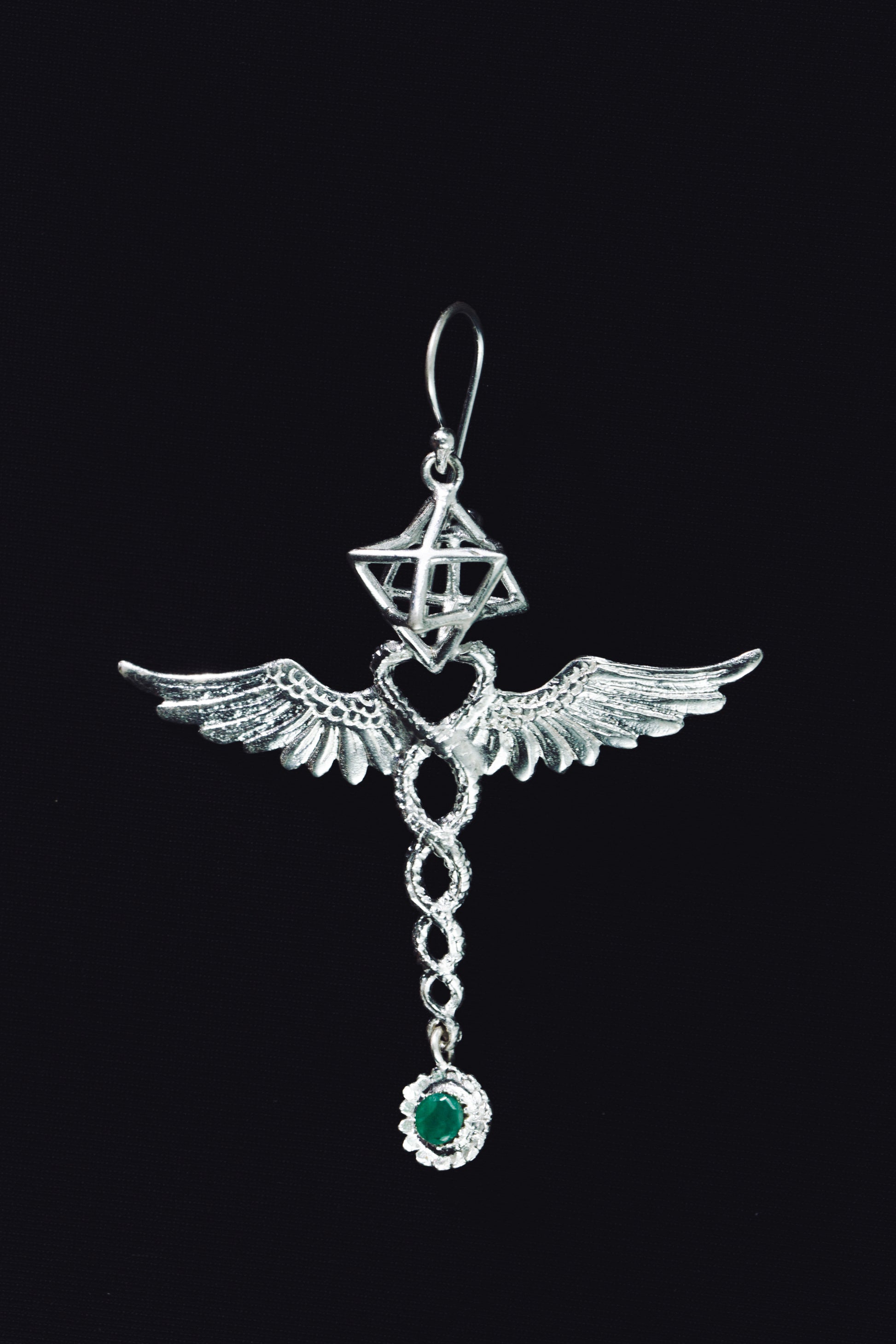 caduceus merkaba earrings
