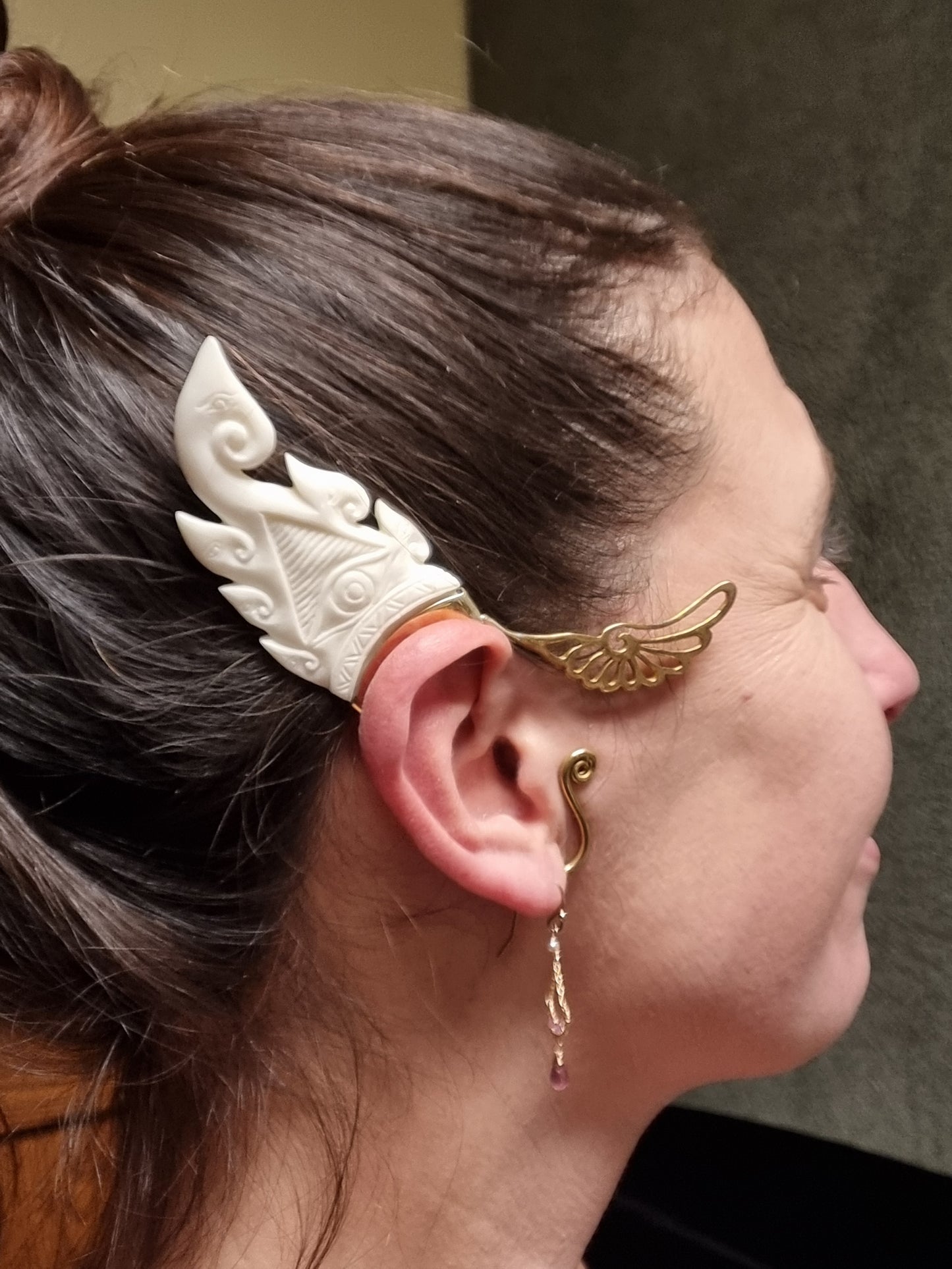 Ganesha Ear Cuffs - Bone