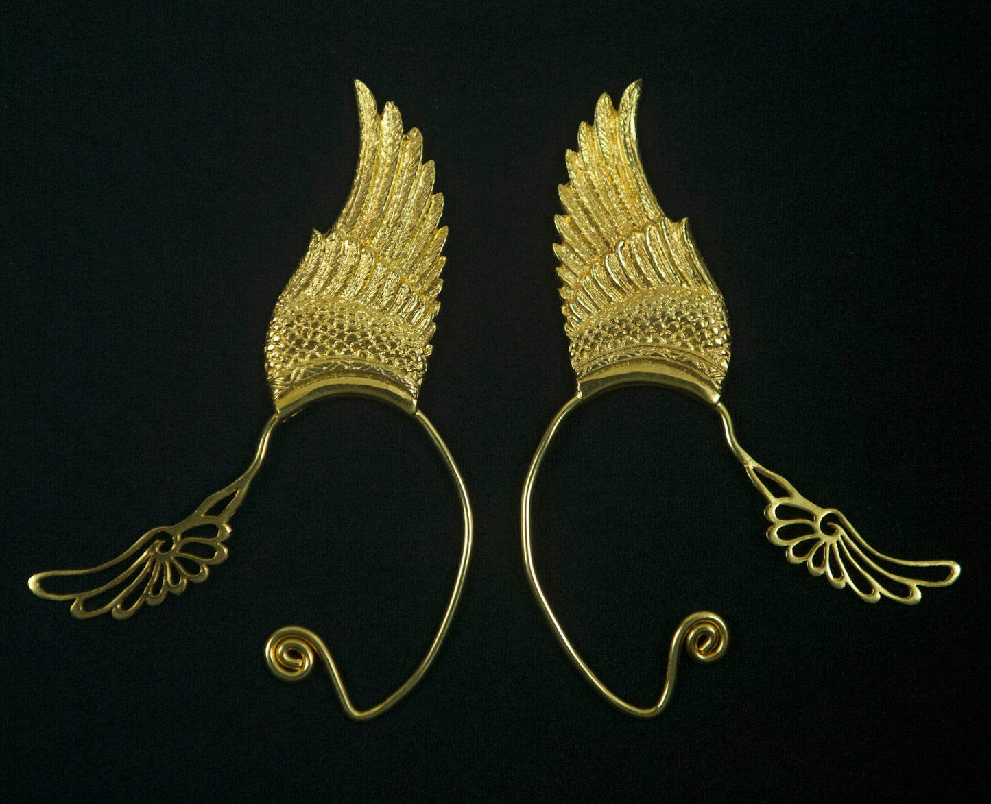 Wing Ear Cuffs - Brass