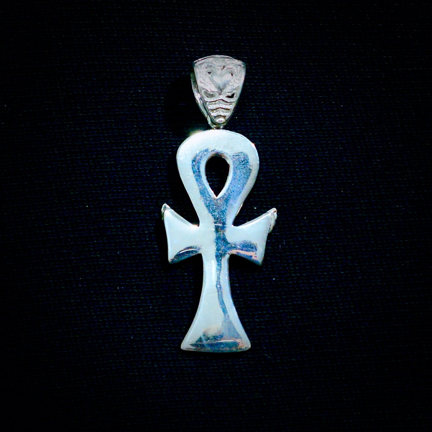 Ankh Caduceus Talisman Small Liquid Fire Mantra
