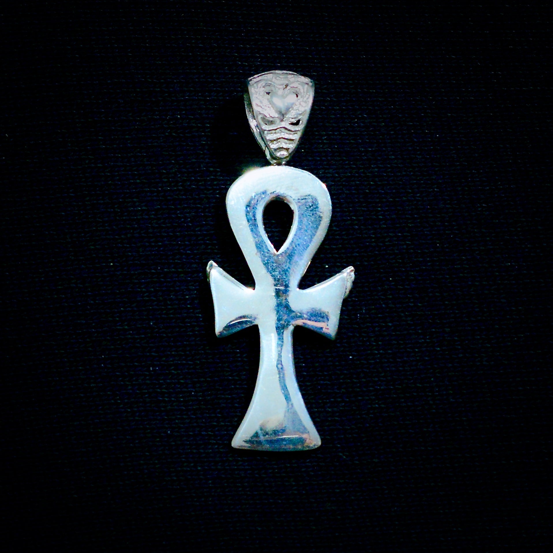 Ankh Caduceus Talisman Small Liquid Fire Mantra