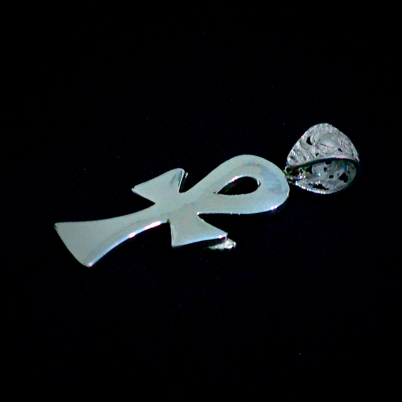 Ankh Caduceus Talisman Small Liquid Fire Mantra