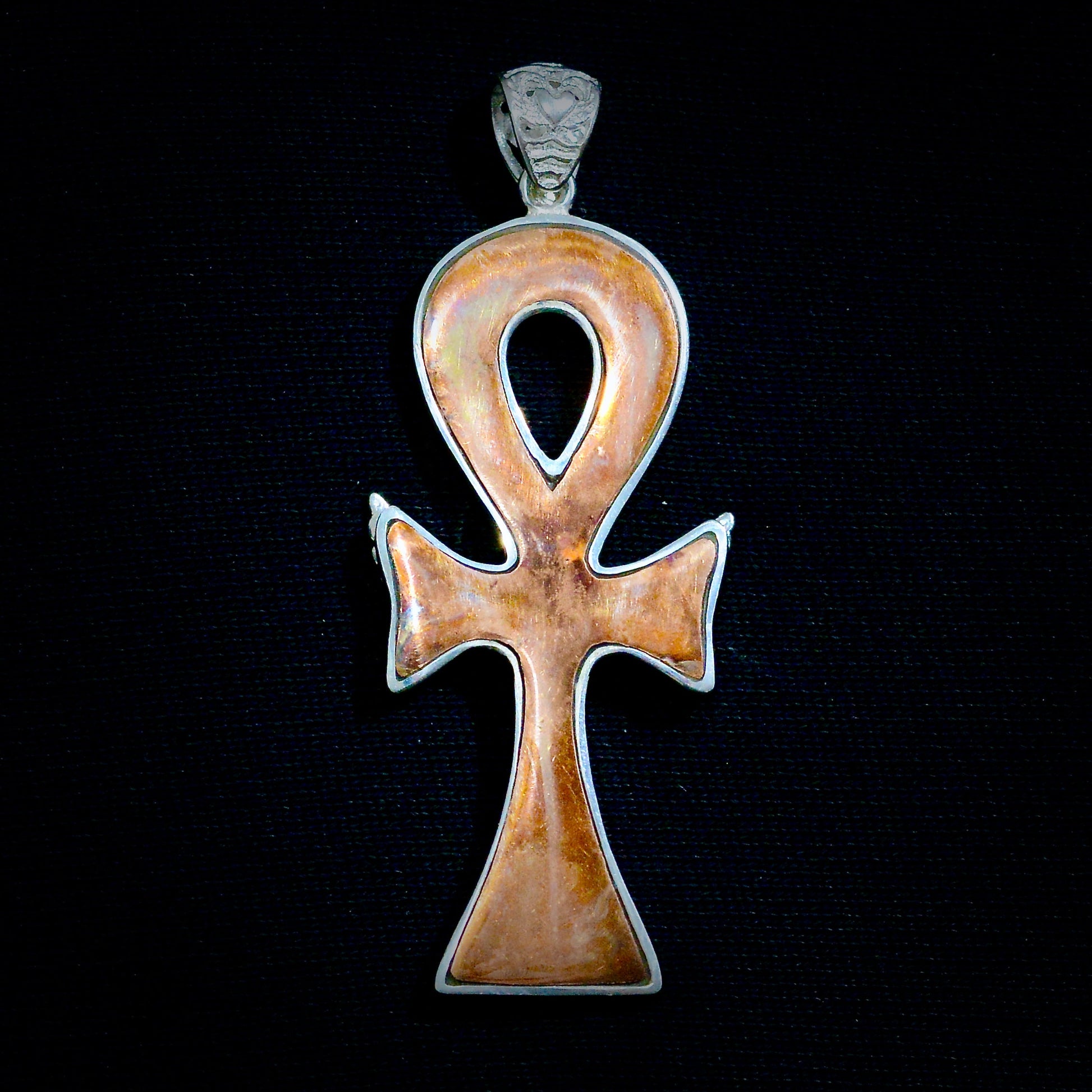 Ankh Caduceus Talisman Liquid Fire Mantra